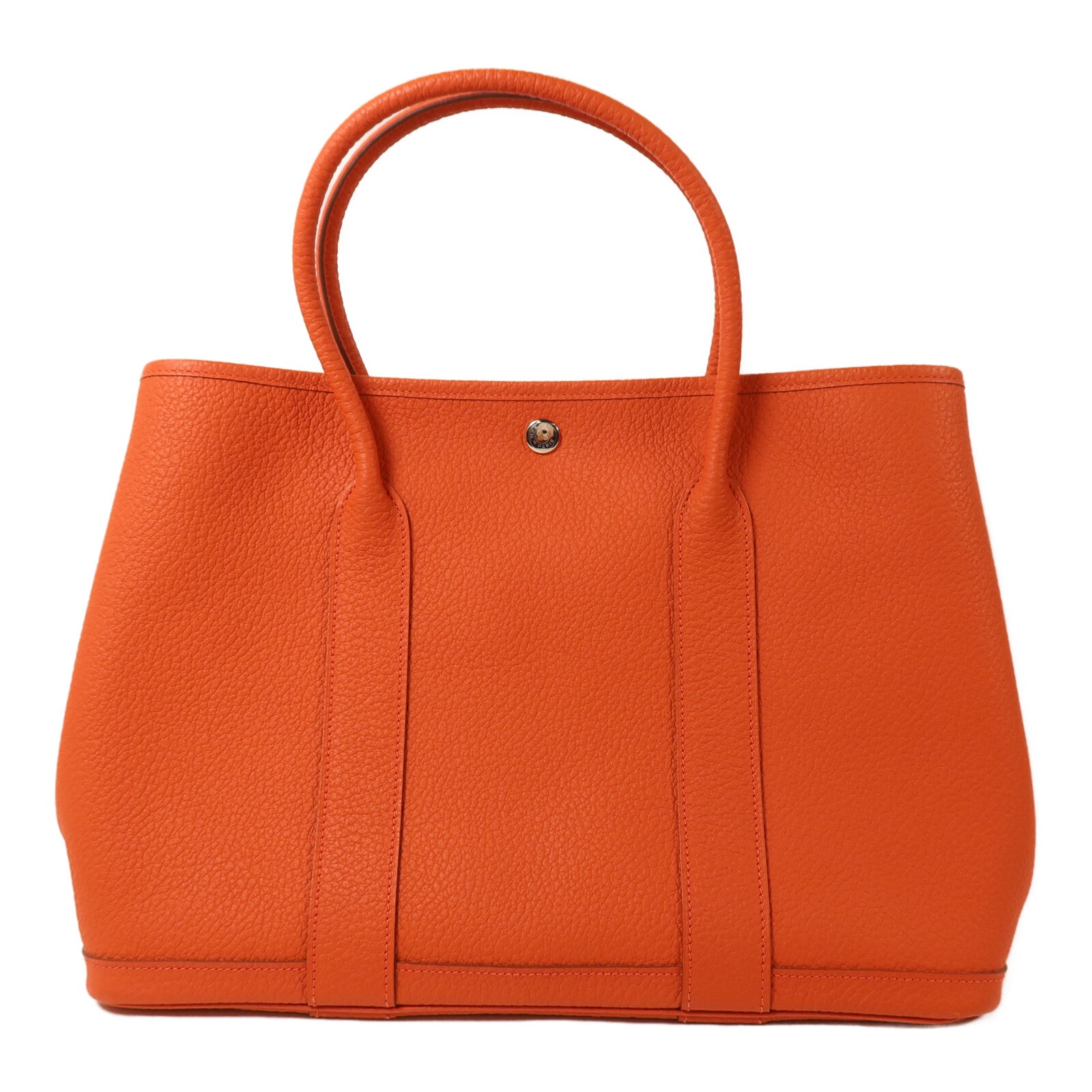 HERMES Negonda皮革Garden Party PM手挽袋Feu