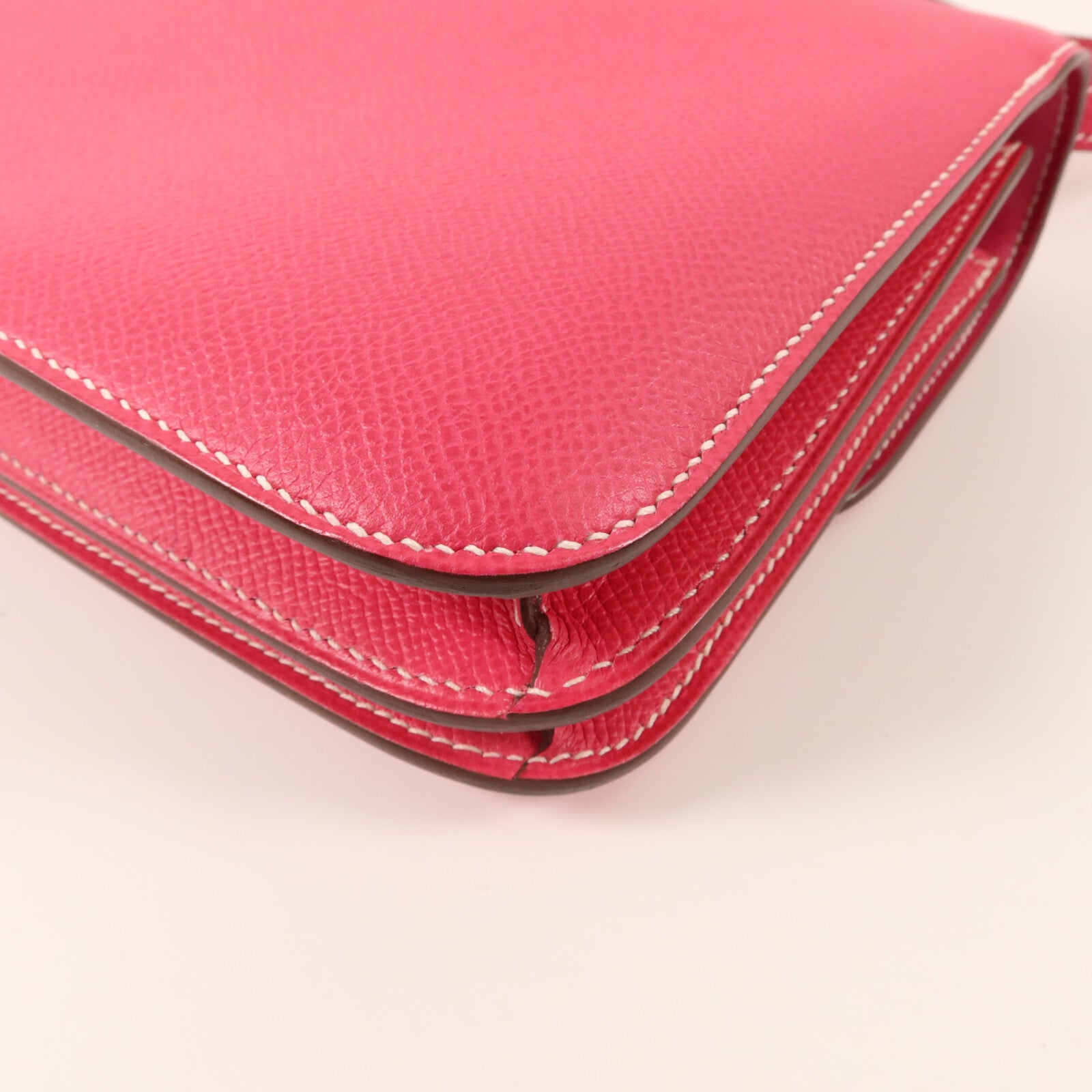 HERMES Epsom皮革Constance Elan肩背袋Rose Tyrien