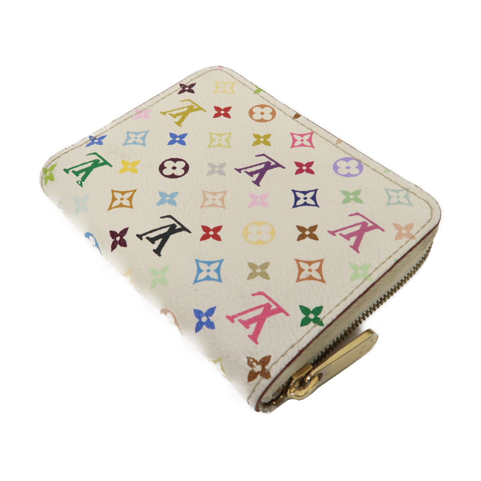 LOUIS VUITTON Monogram Multicolore Coin Case金扣零錢包白色/彩色