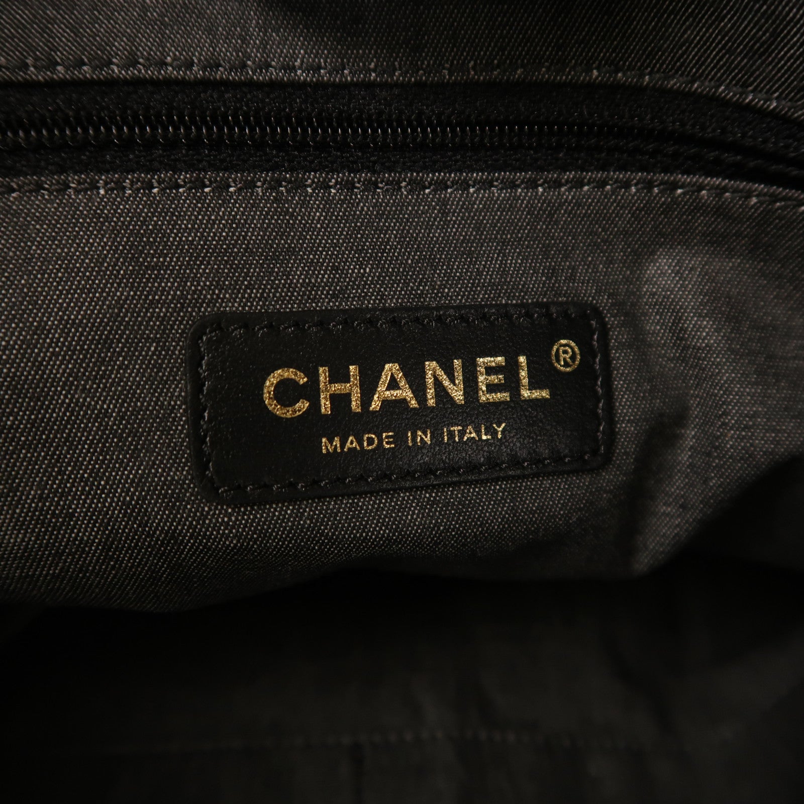 CHANEL Straw Deauville Tote金扣手挽肩背兩用袋黑色