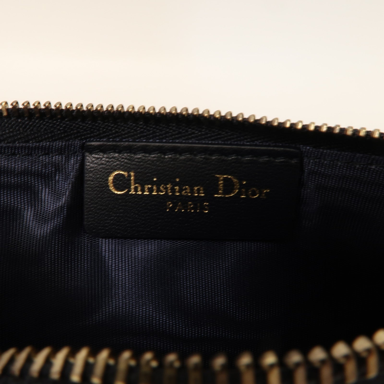Dior 帆布Shoulder Bag金扣鏈帶肩背袋藍色/米色