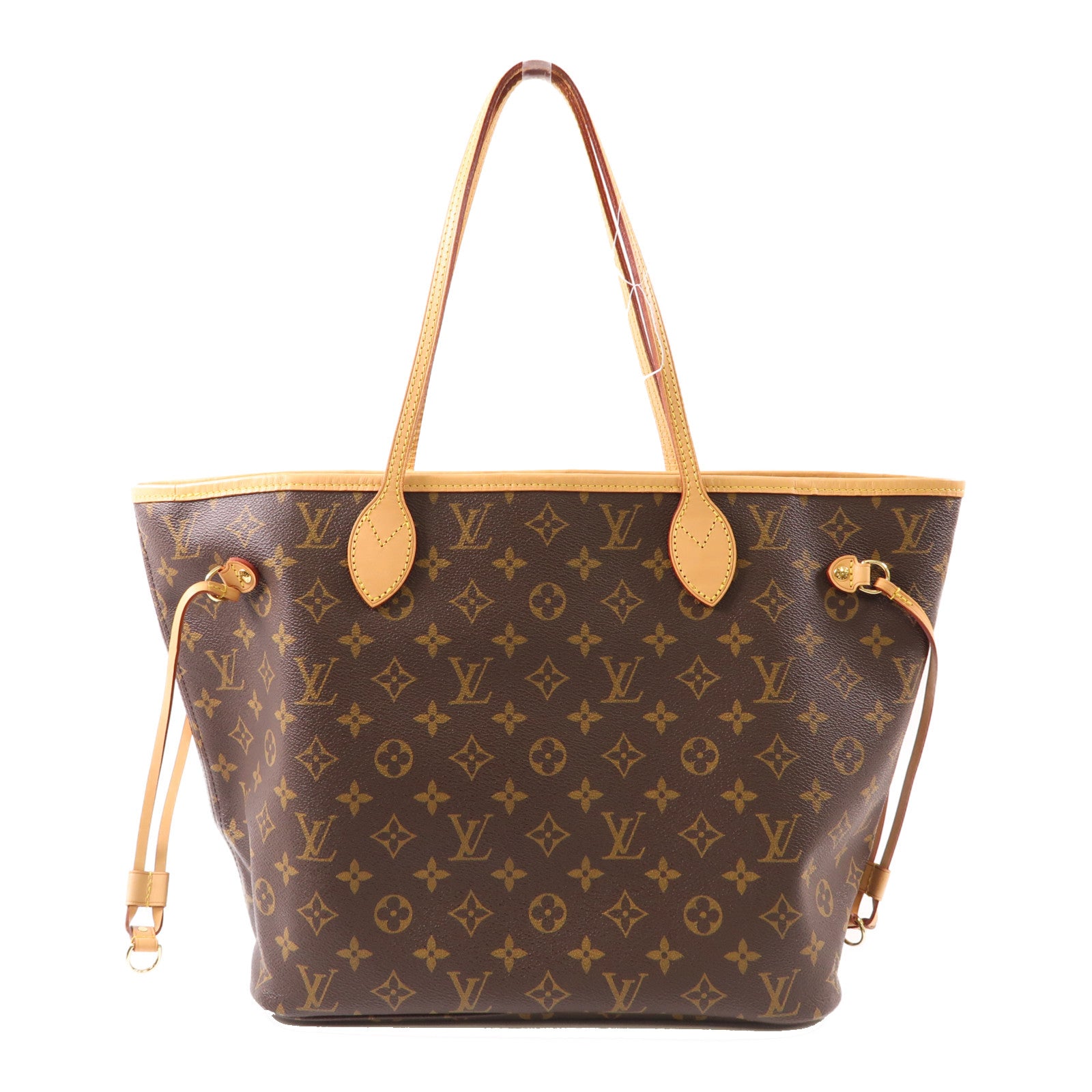 LOUIS VUITTON Monogram Neverfull MM金扣肩背袋手挽袋