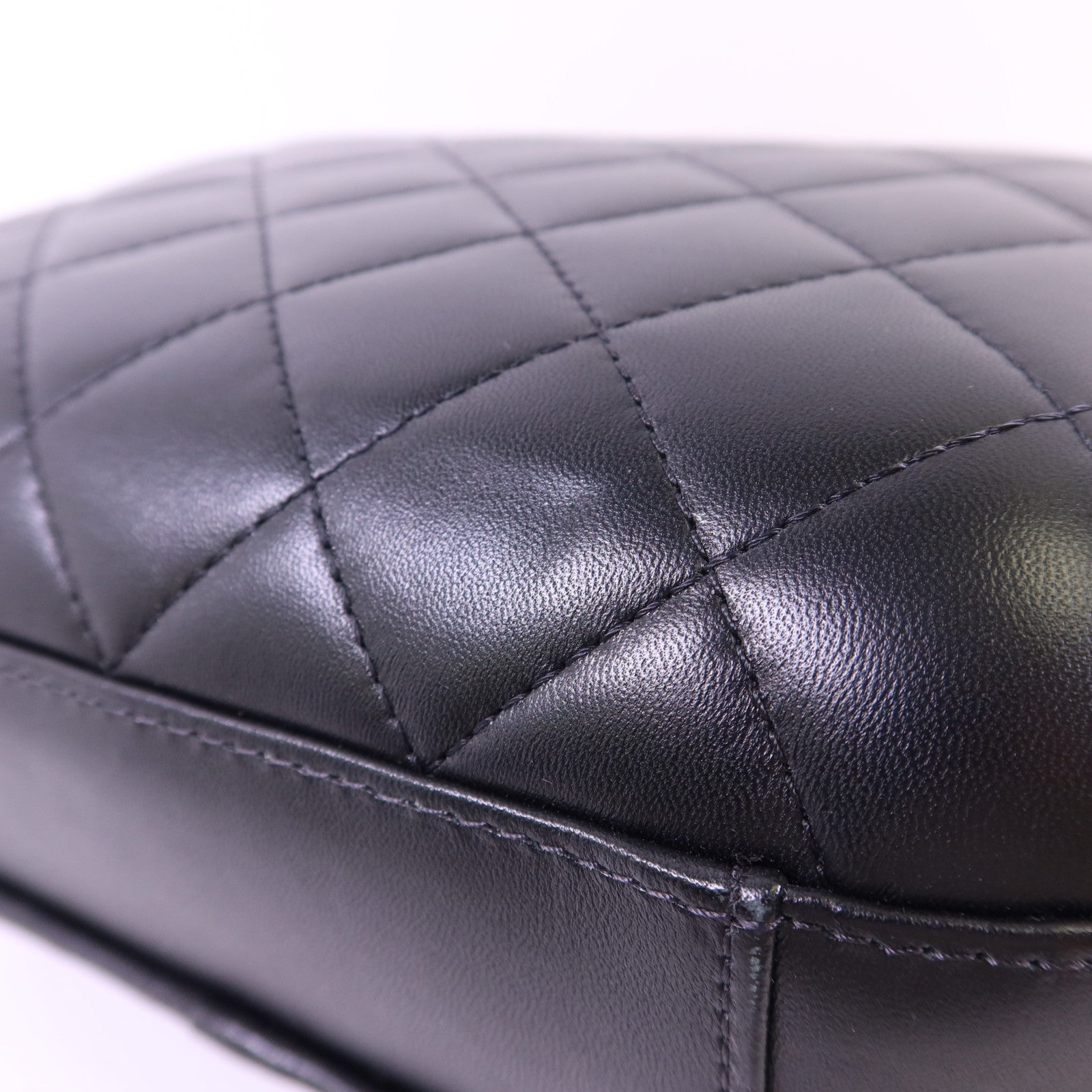 CHANEL 牛皮皮革CC Bubble Top Handle Vanity Case金扣手挽肩背兩用袋