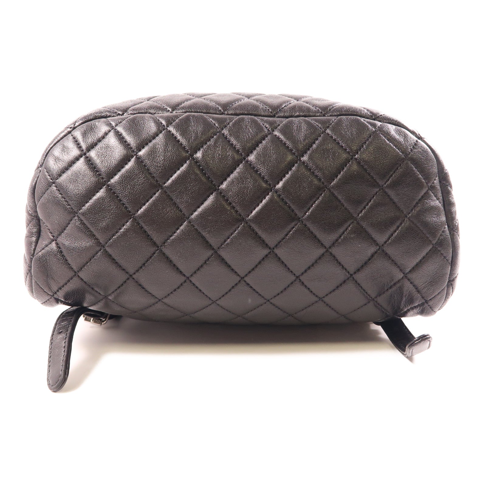 CHANEL 羊皮皮革Backpack銀扣背包