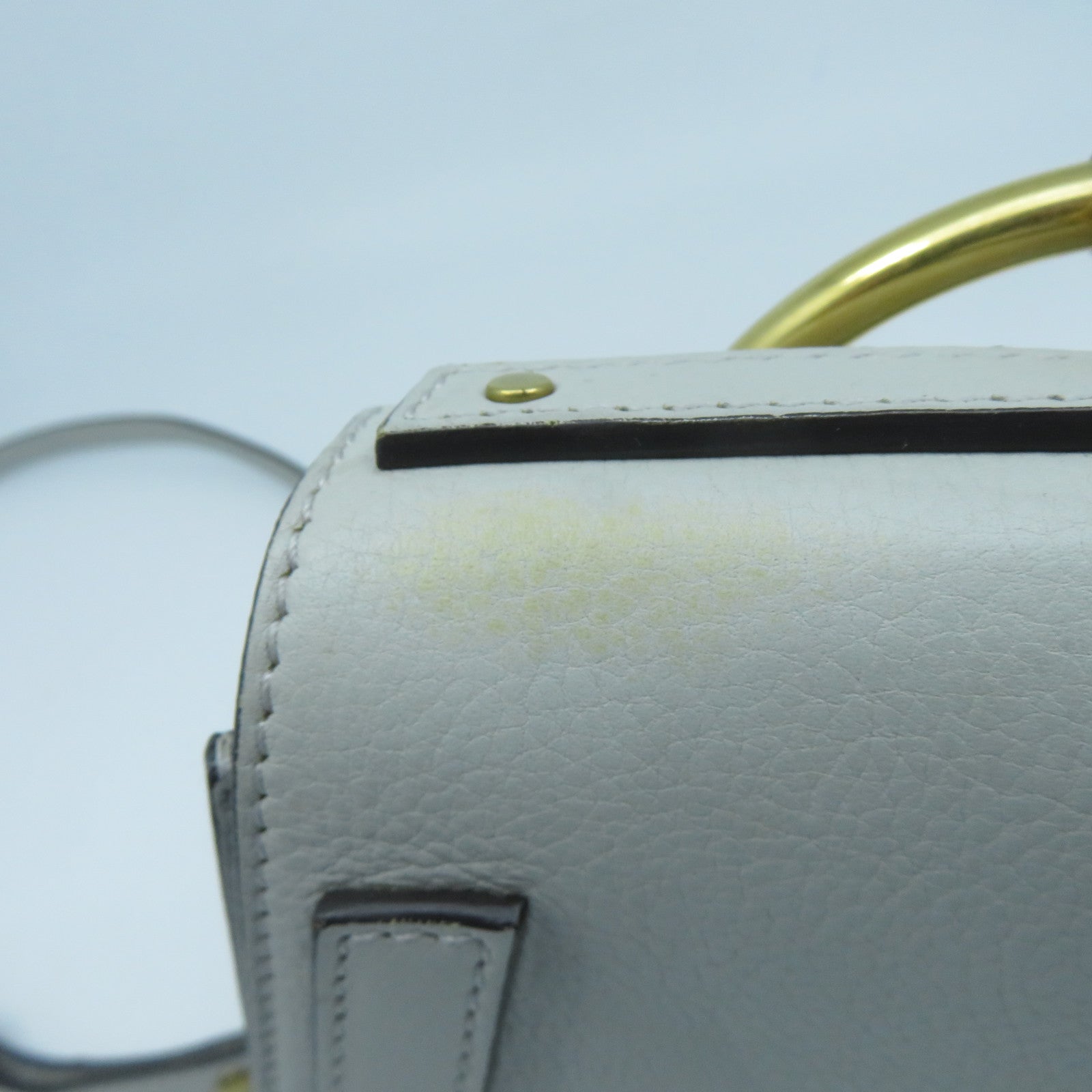 Chloe 【激減優惠】牛皮皮革Shoulder Bag金扣肩背袋灰綠色