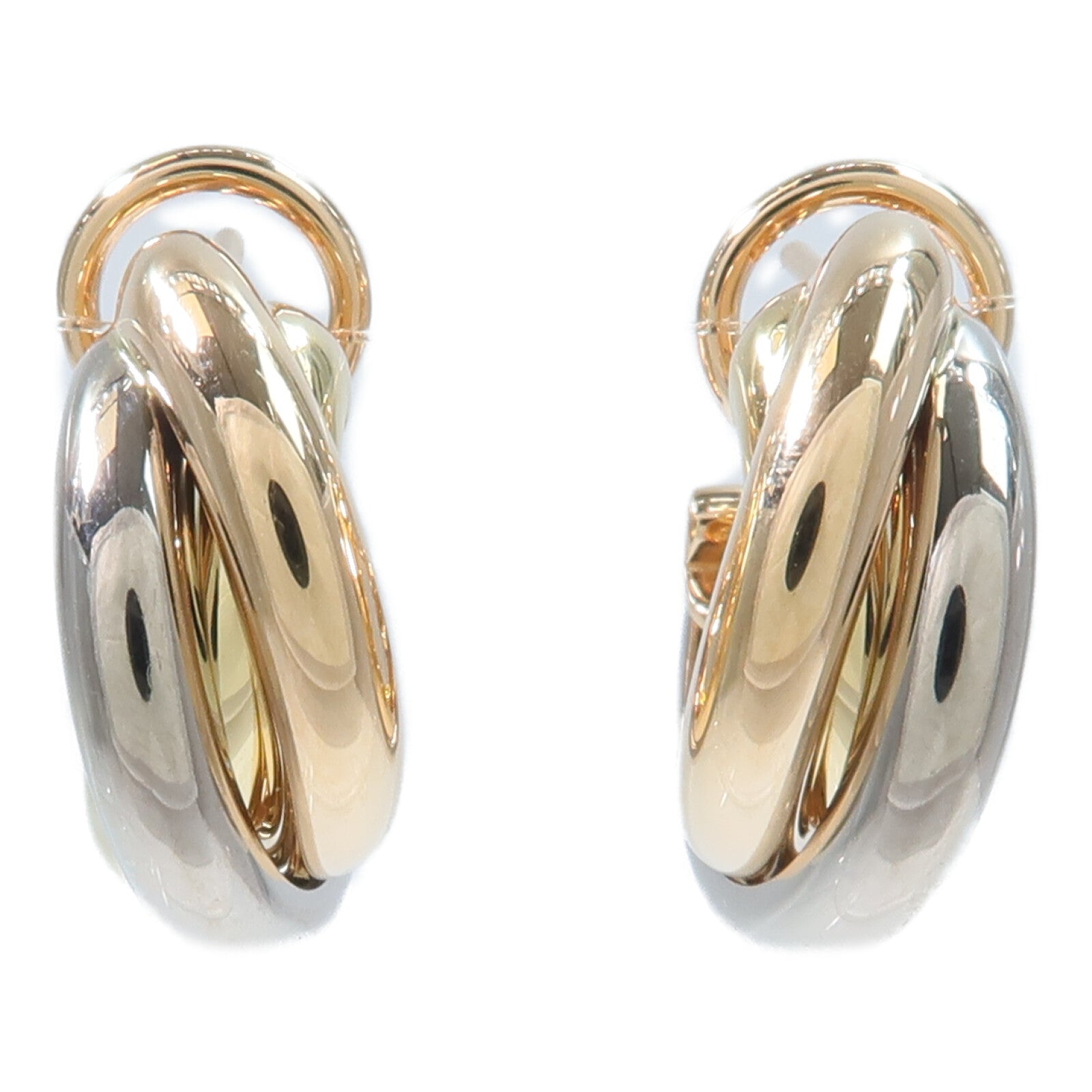 CARTIER 18K玫瑰金/黃金/白金Trinity Earrings耳環