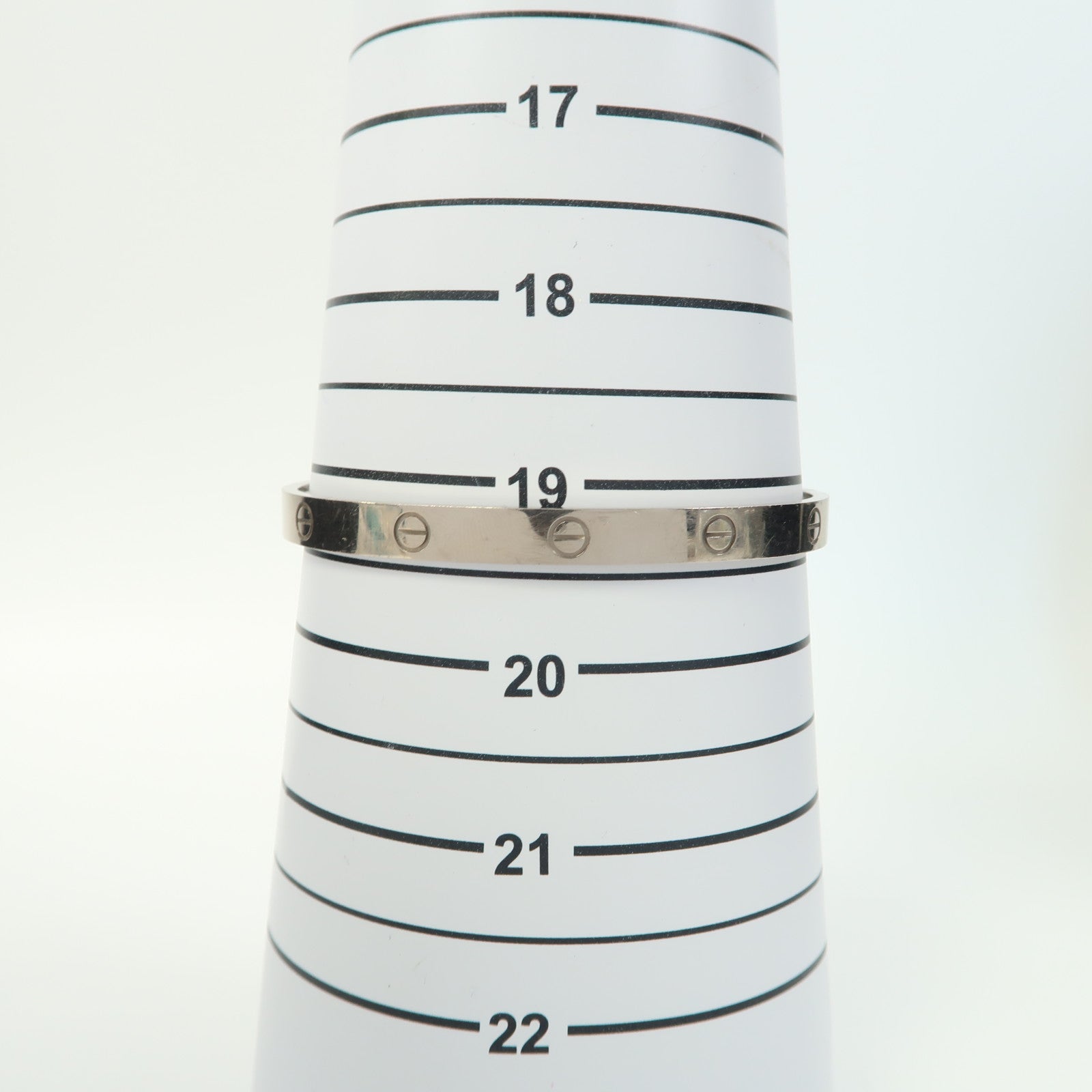 CARTIER 18K白金Love Bracelet手鐲Cartier#20
