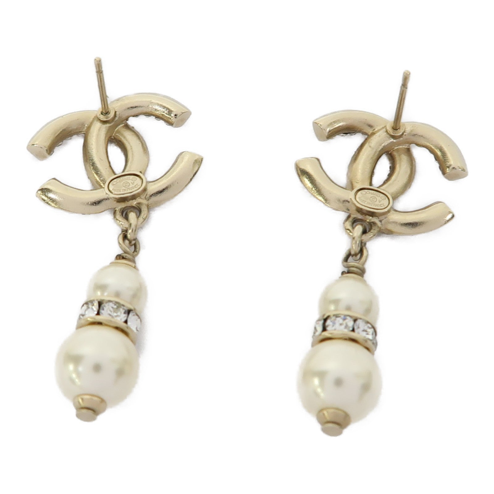 CHANEL 金屬Earrings耳環金色