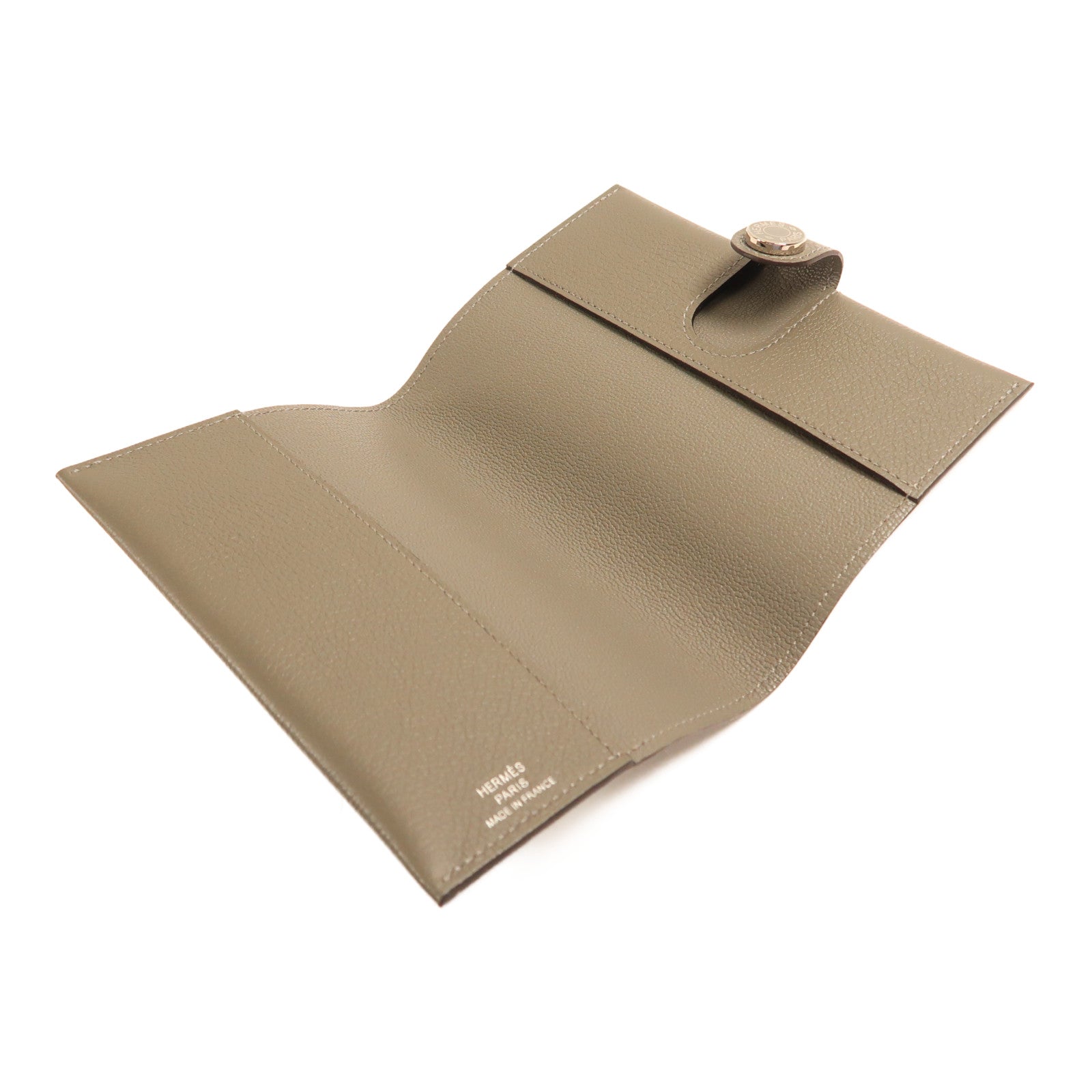 HERMES 【激減優惠】Evercolor皮革R.M.S Passport Holder護照套Gris Meyer
