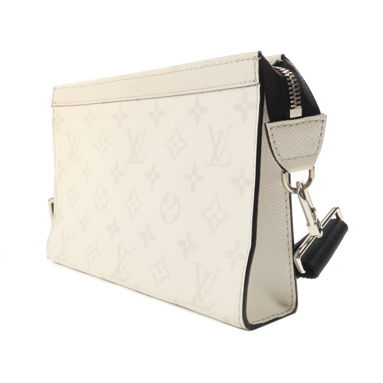 LOUIS VUITTON Monogram Taigarama Gaston銀扣肩背袋