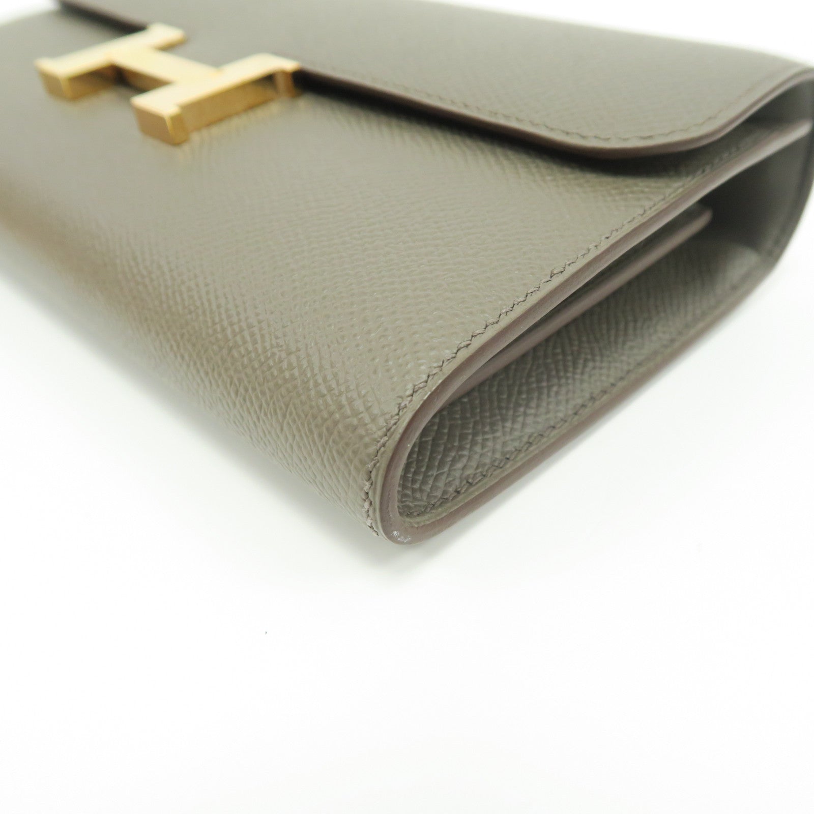 HERMES Veau Epsom皮革Constance To Go金扣肩背袋錫灰色