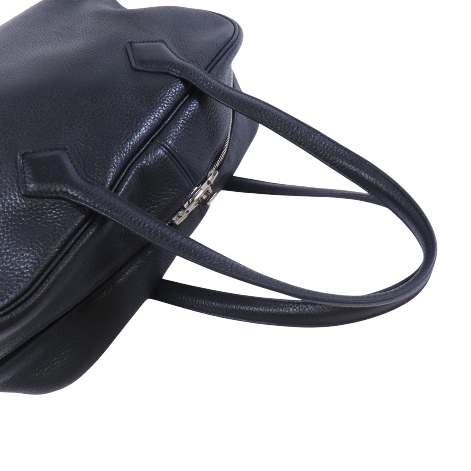 HERMES Clemence皮革Victoria 35銀扣手挽袋