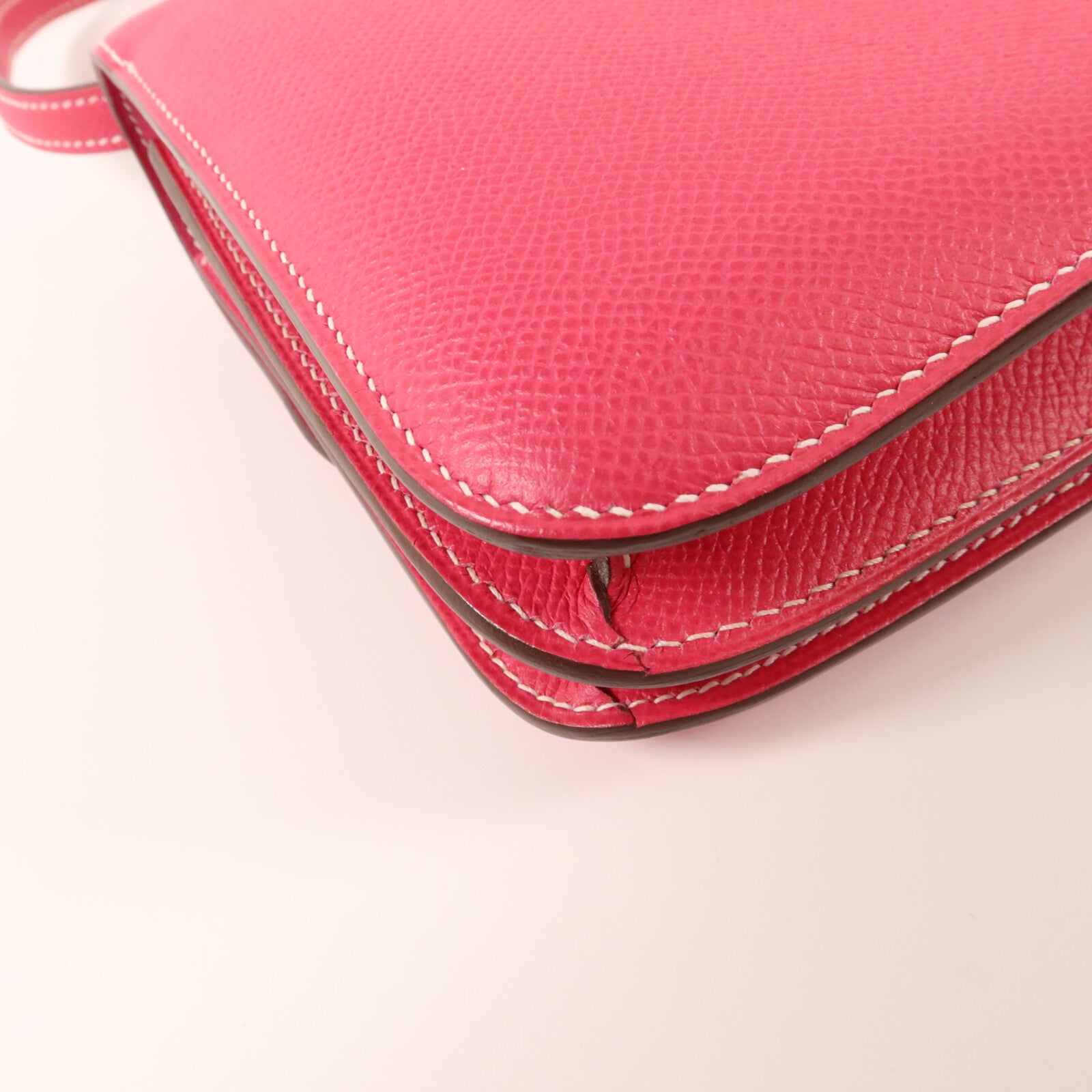 HERMES Epsom皮革Constance Elan肩背袋Rose Tyrien