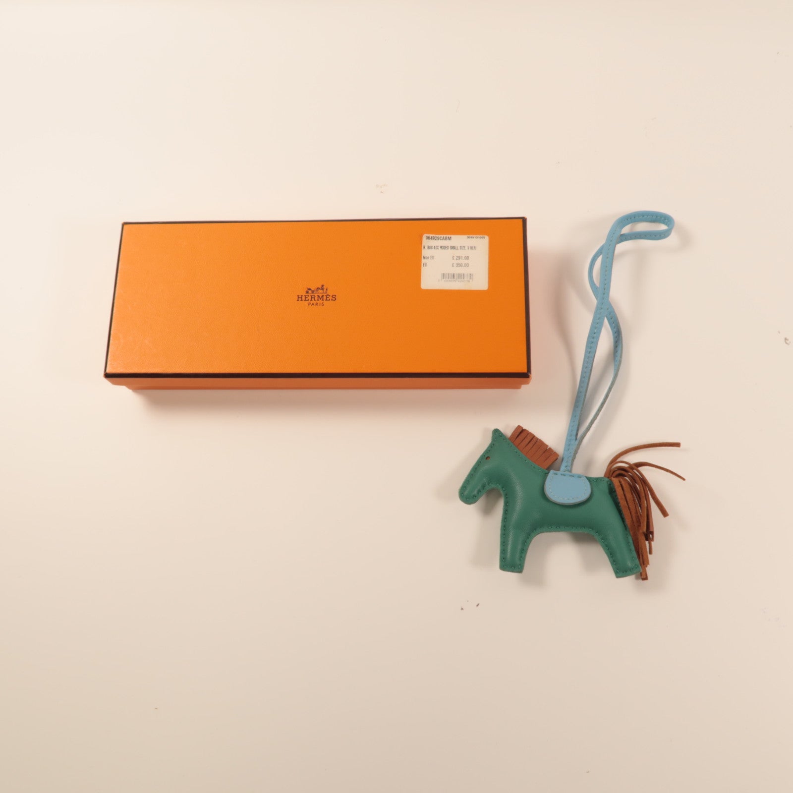 HERMES Swift皮革Rodeo S掛飾藍色/綠色/啡色