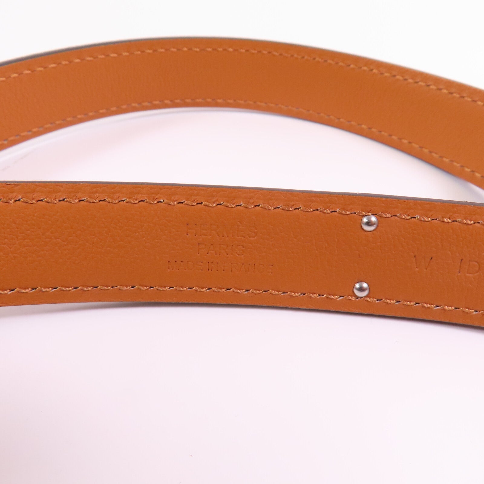 HERMES Epsom皮革Kelly Belt銀扣皮帶Etoupe