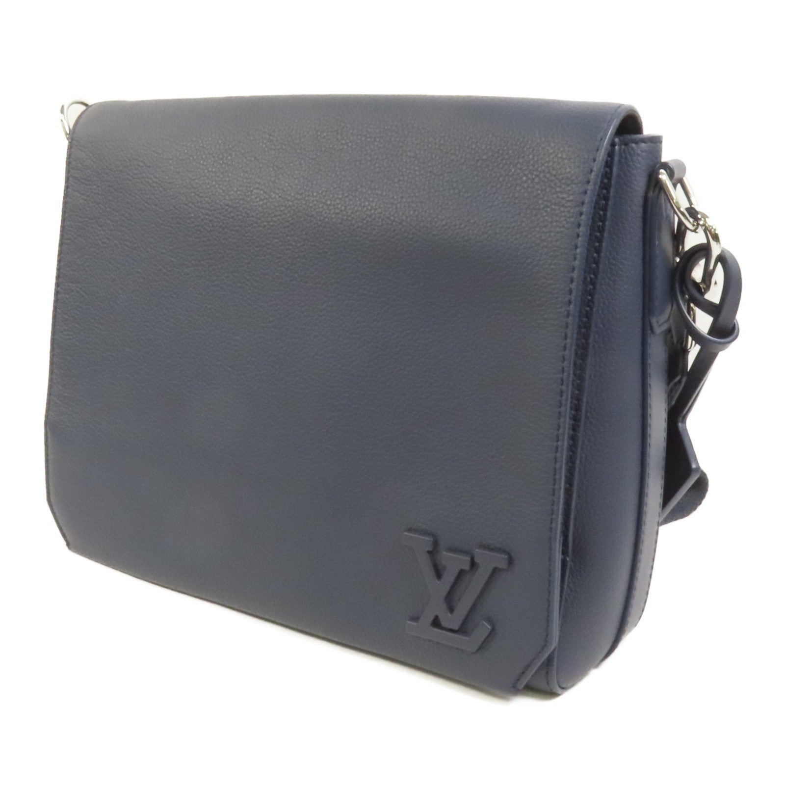 LOUIS VUITTON 牛皮皮革Aerogram Takeoff銀扣肩背袋