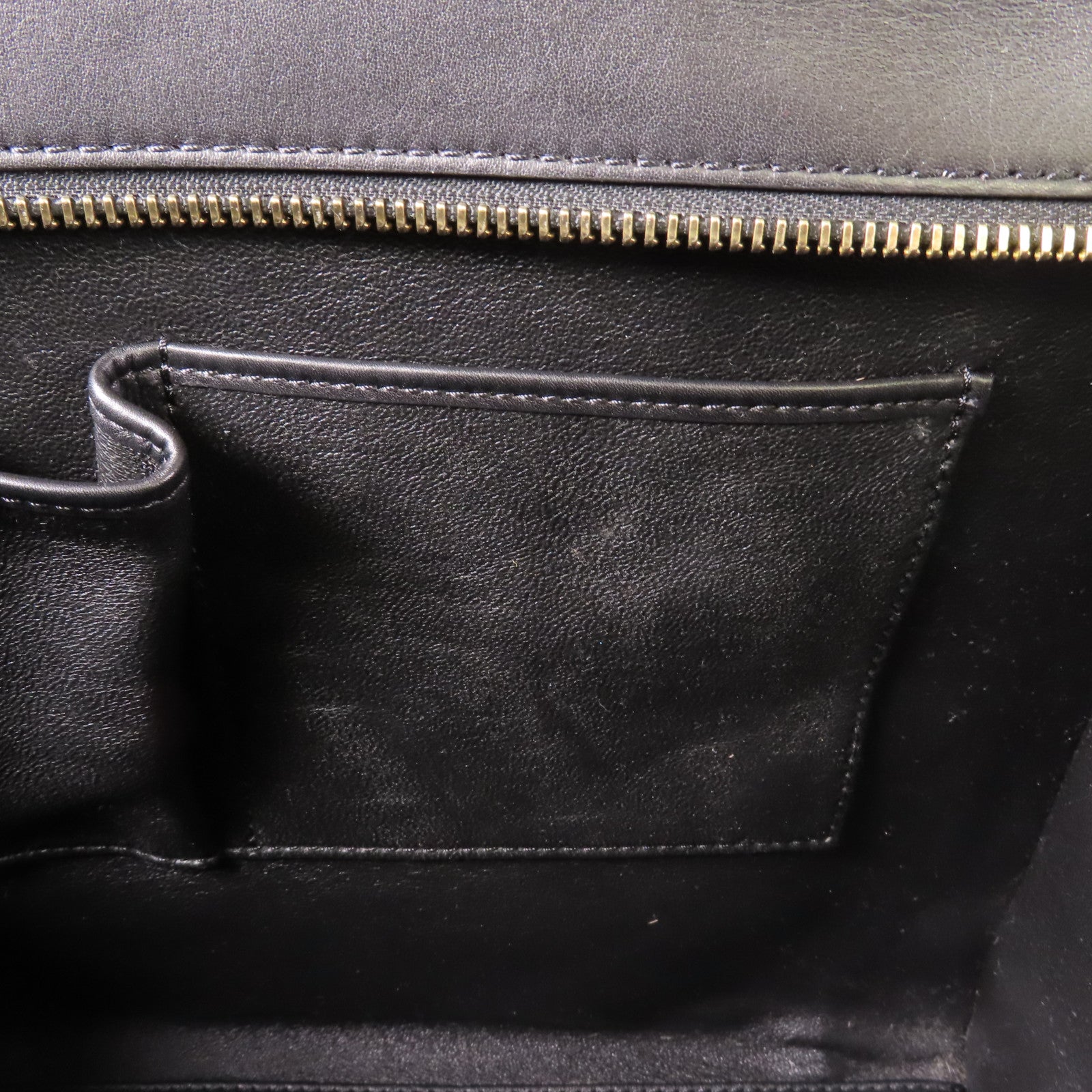 CELINE 牛皮皮革/馬毛Micro Luggage金扣手挽袋