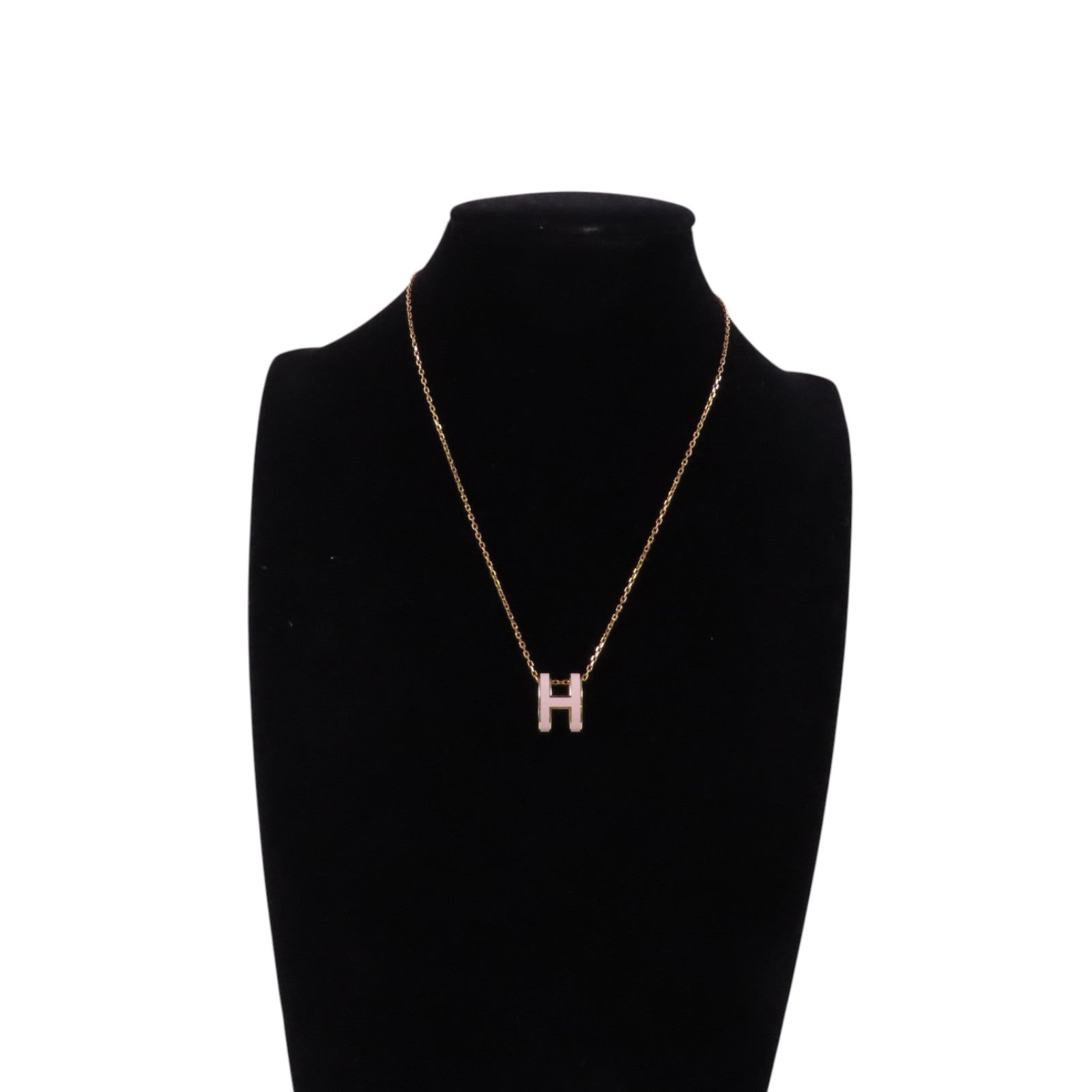 HERMES 金屬/琺瑯Pop H Necklace金扣項鏈