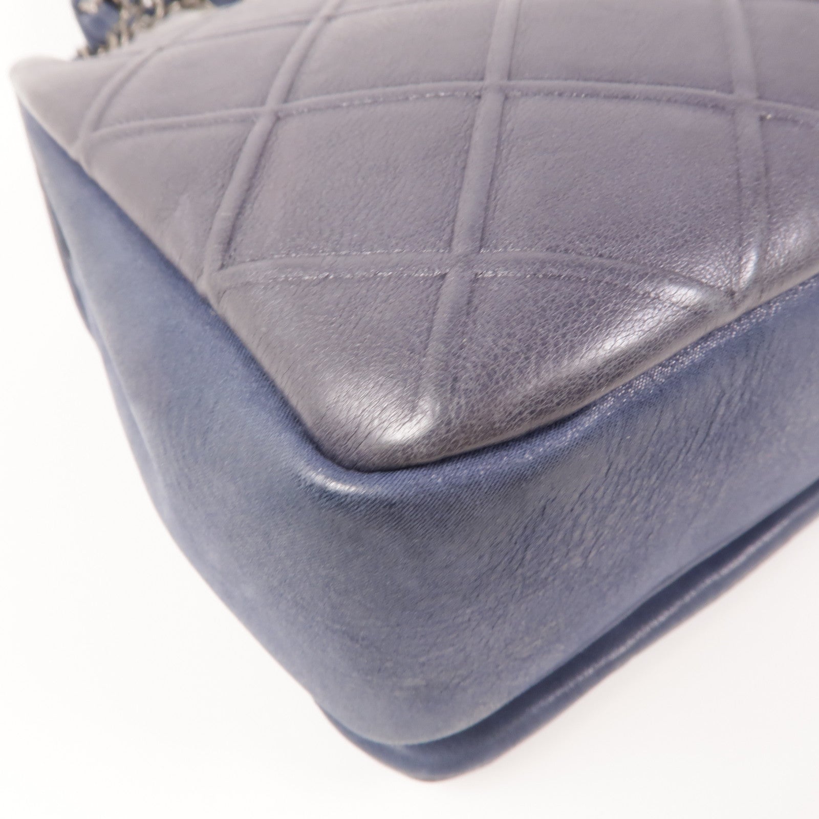 CHANEL 牛皮皮革Chain Shoulder Bag銀扣鏈帶肩背袋