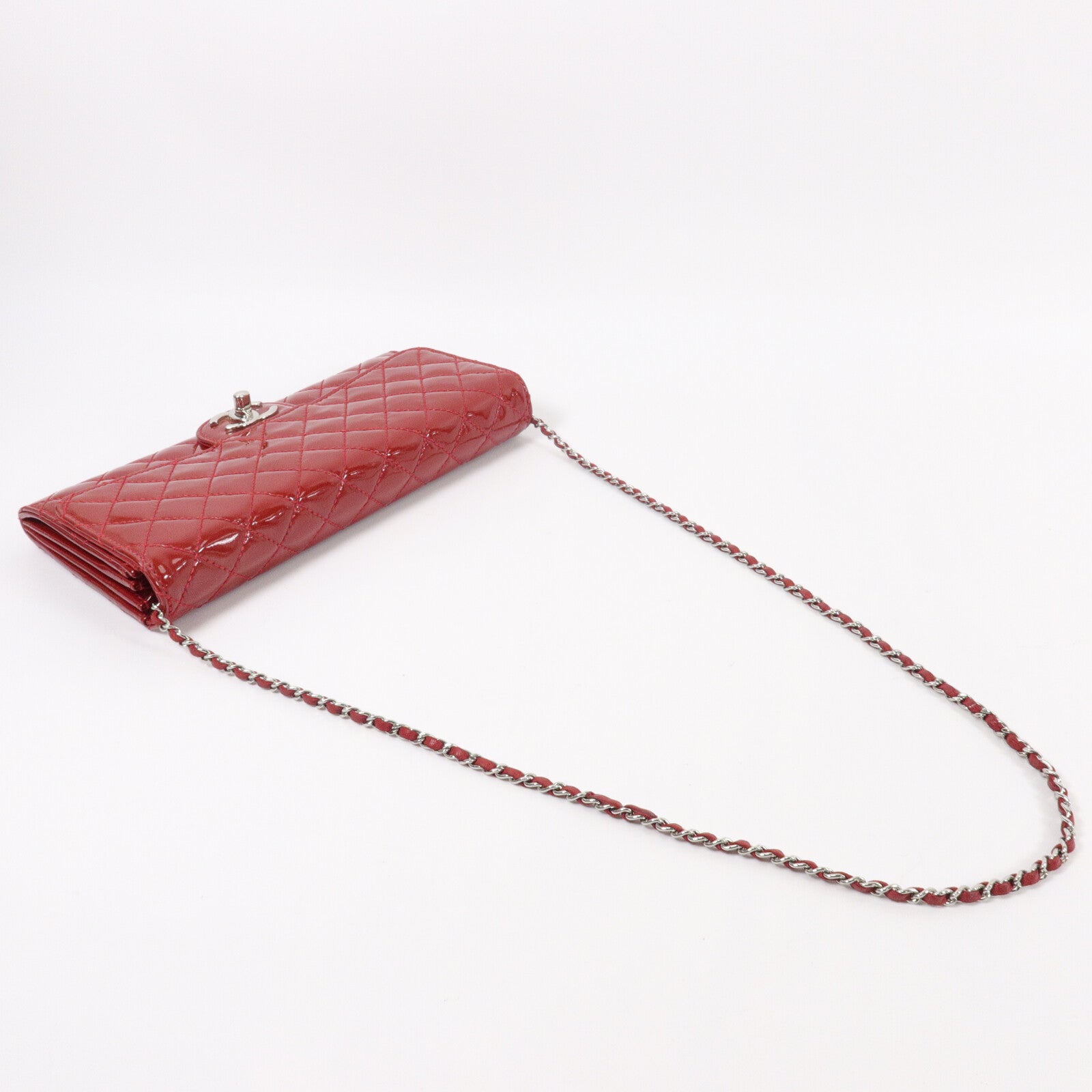 CHANEL 漆皮皮革Chain Shoulder鏈帶肩背袋