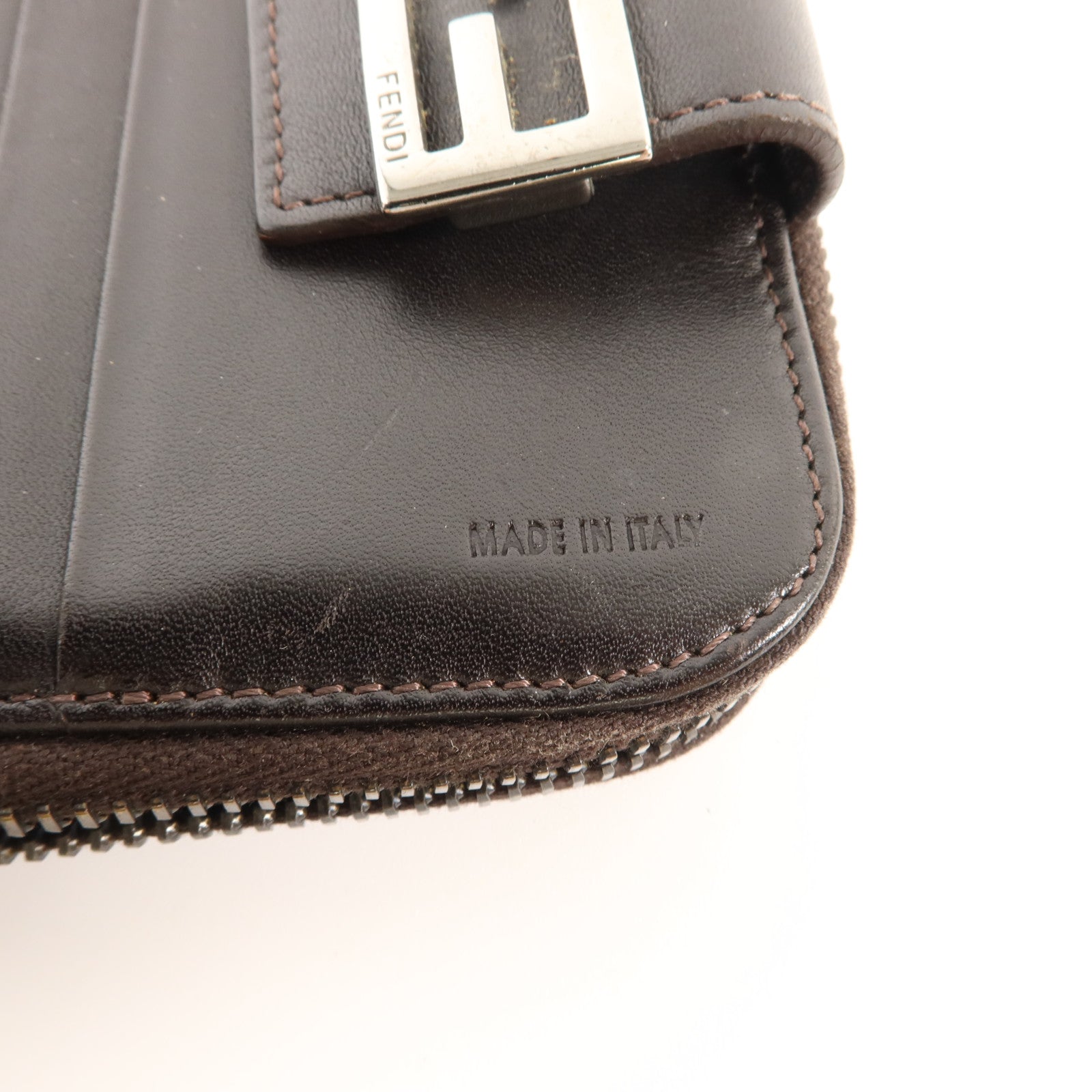 FENDI 帆布Bifold Wallet銀扣錢包