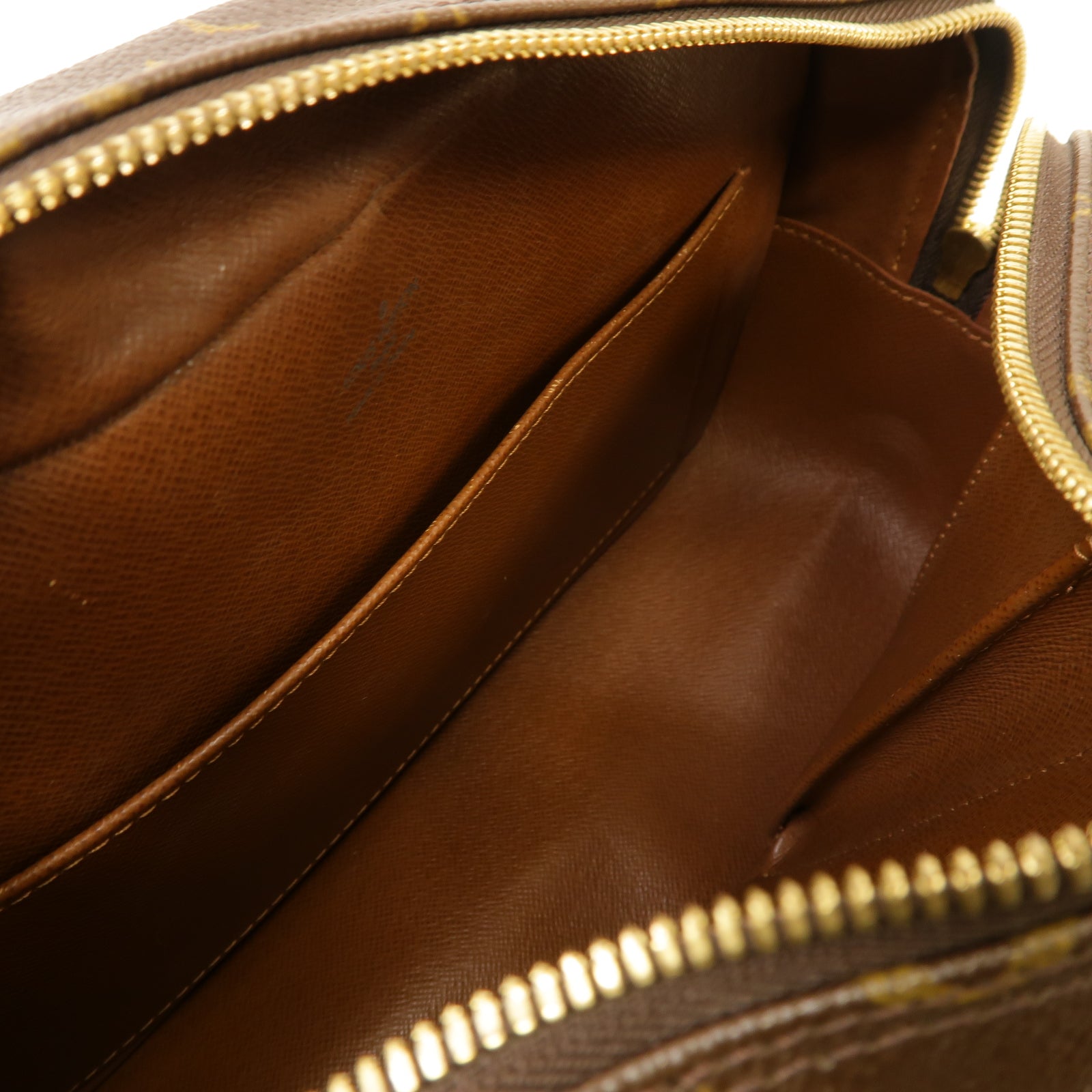 LOUIS VUITTON Monogram Cite MM金扣肩背袋棕色
