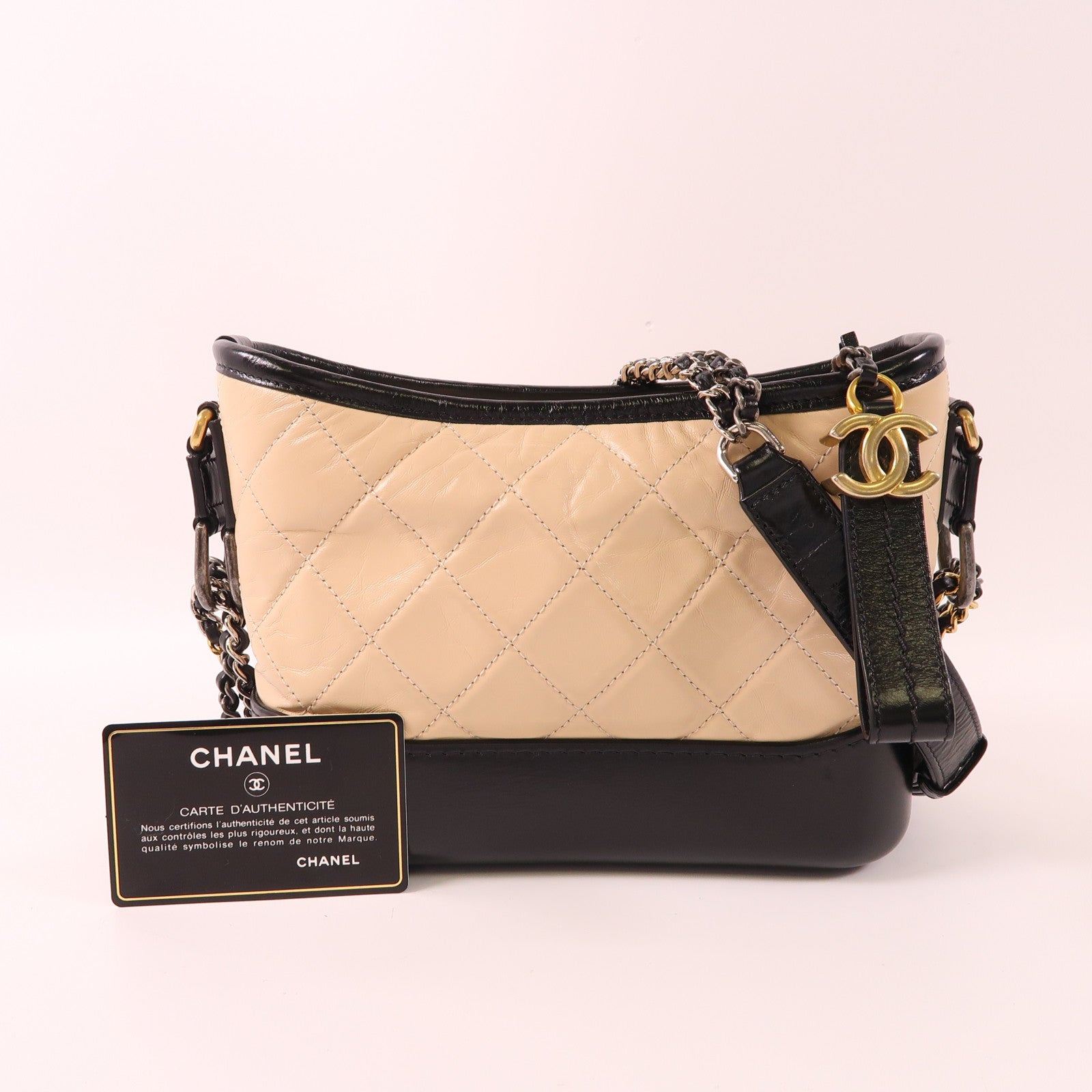CHANEL 【激減優惠】牛皮皮革Gabrielle Small鏈帶肩背袋