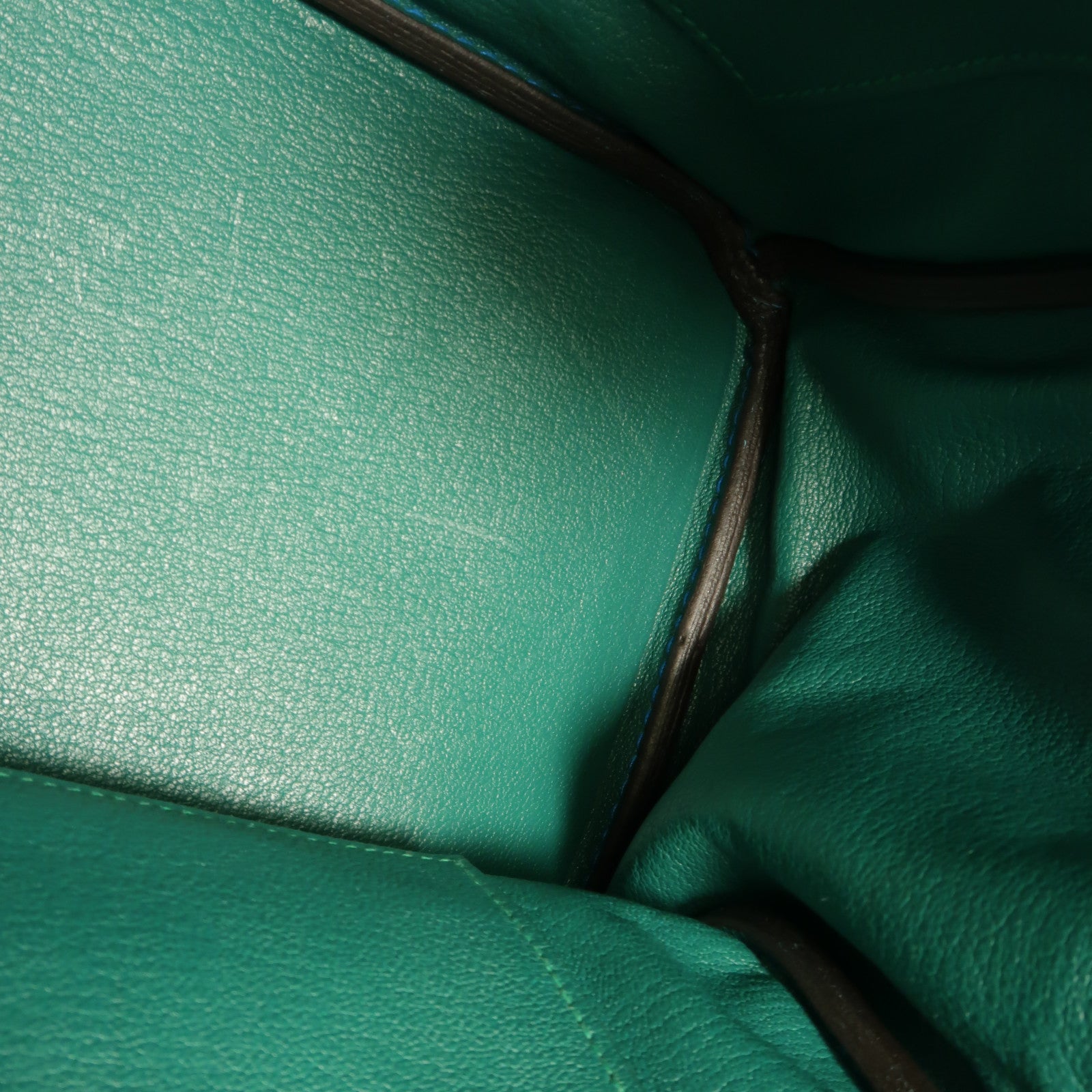 HERMES Clemence皮革Birkin 30手挽袋Bleu Izmir/Malachite