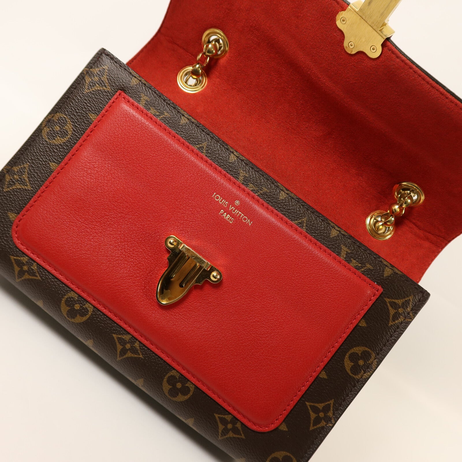 LOUIS VUITTON Monogram Victoire金扣鏈帶肩背袋