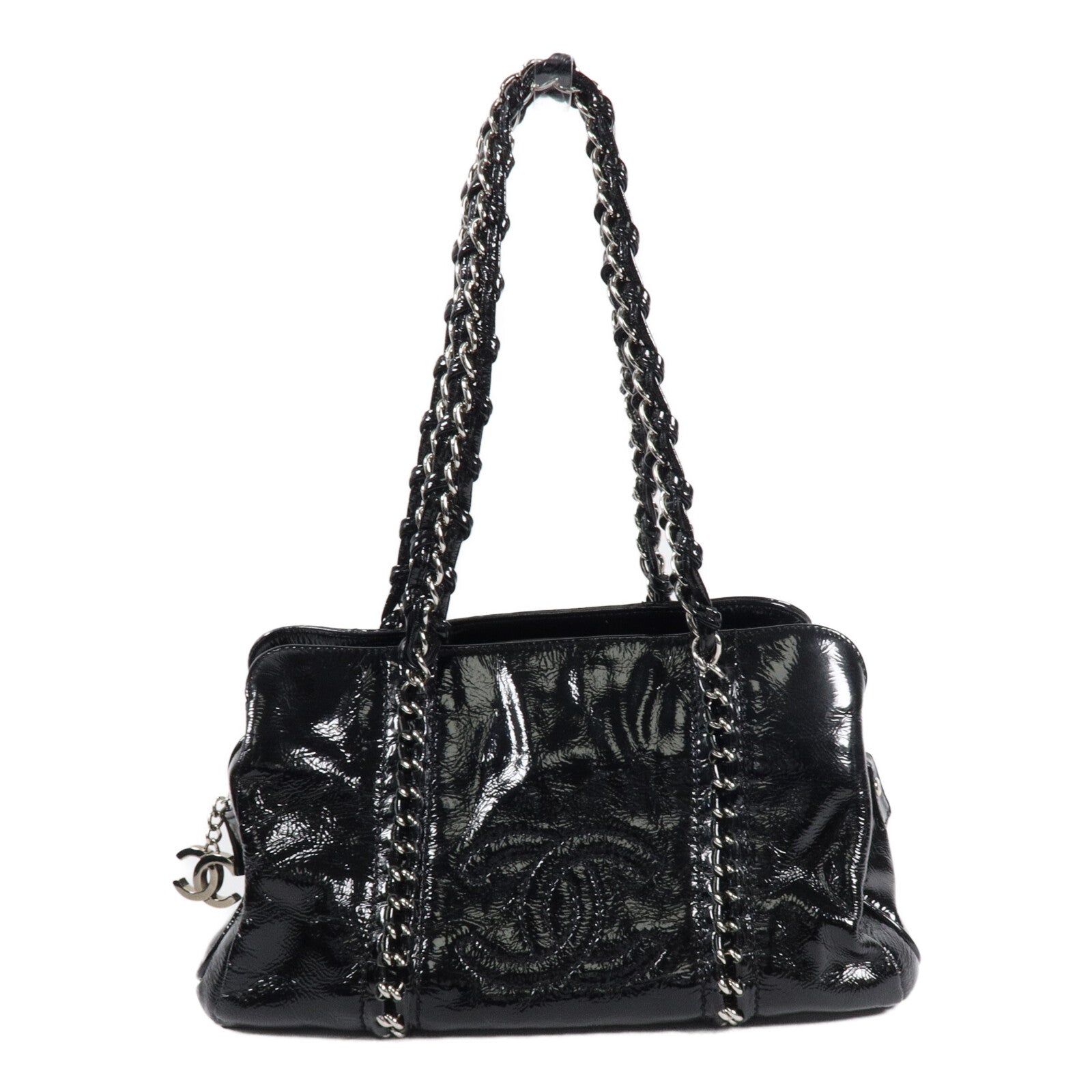 CHANEL 漆皮皮革Luxe Ligne Tote Bag肩背袋/手挽袋