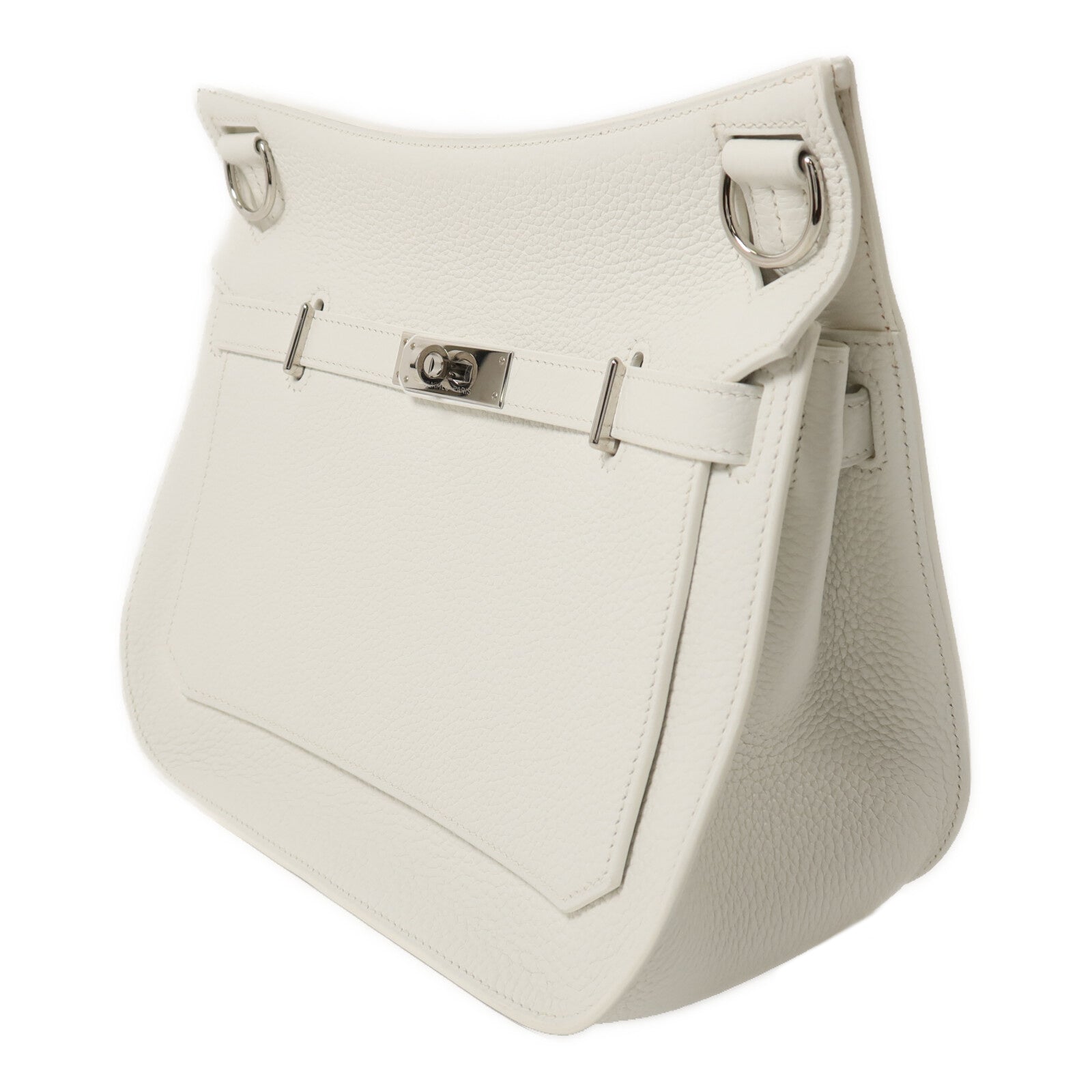 HERMES Togo皮革Jypsiere 28肩背袋Blanc