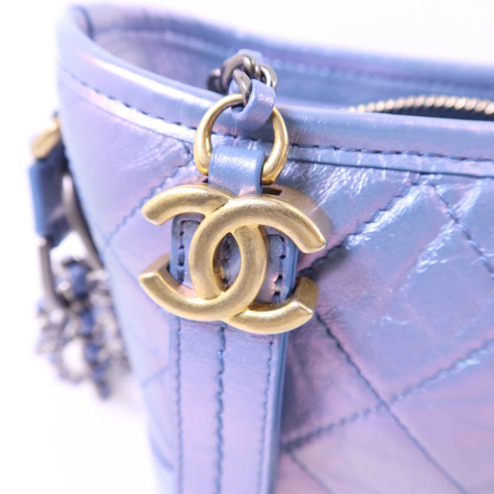 CHANEL 牛皮皮革Gabrielle Small鏈帶肩背袋