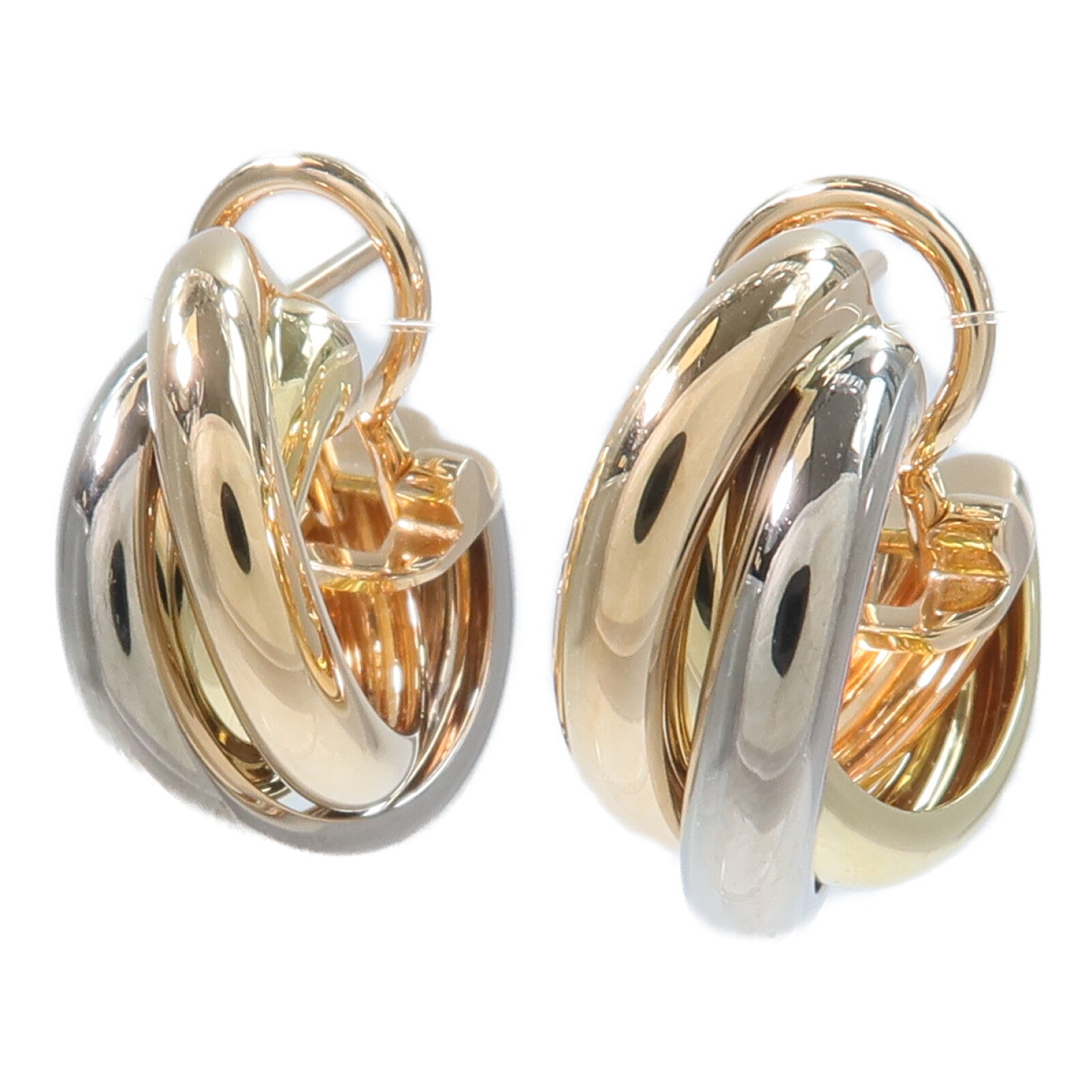CARTIER 18K玫瑰金/黃金/白金Trinity Earrings耳環