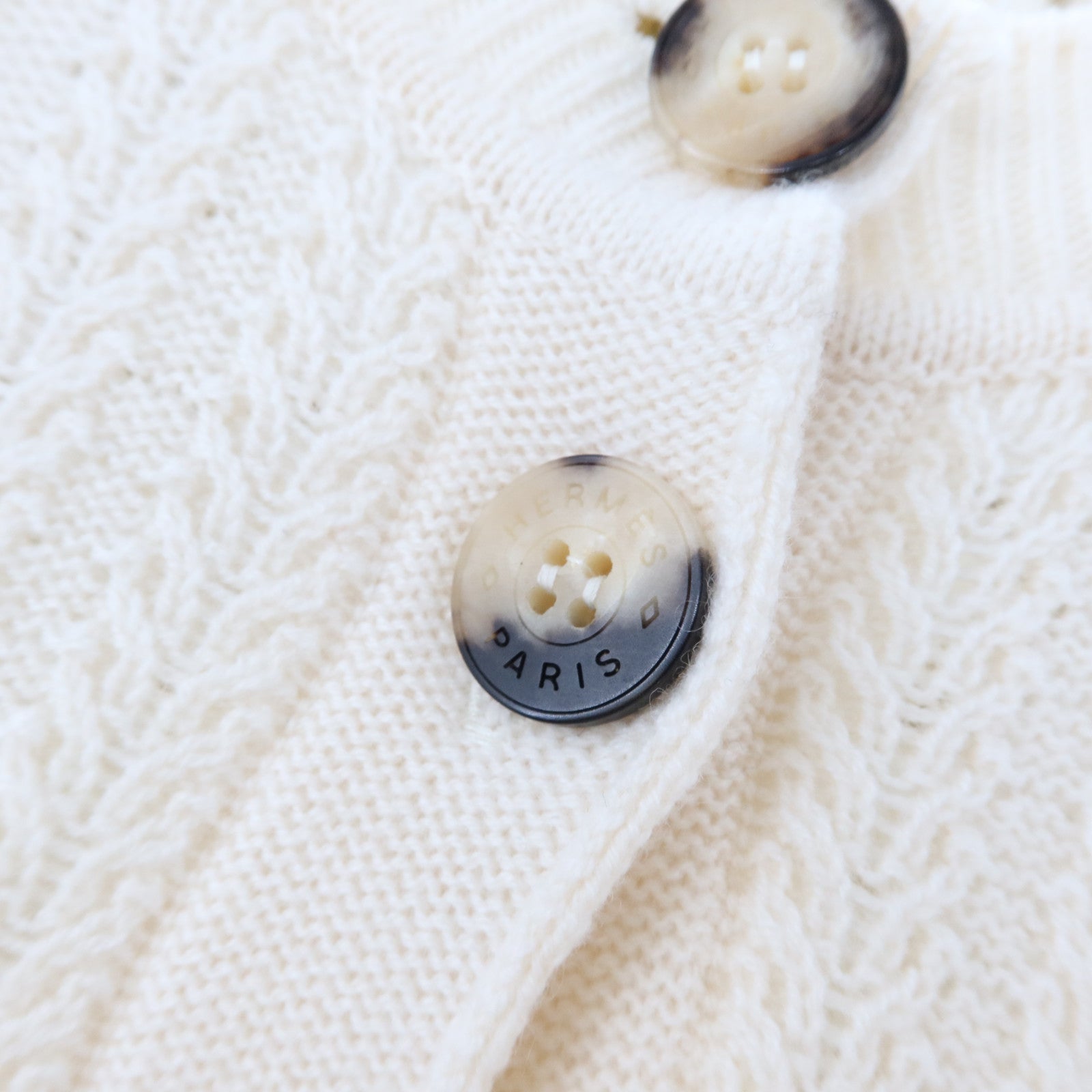 HERMES Wool/Cashmere Cardigan針織