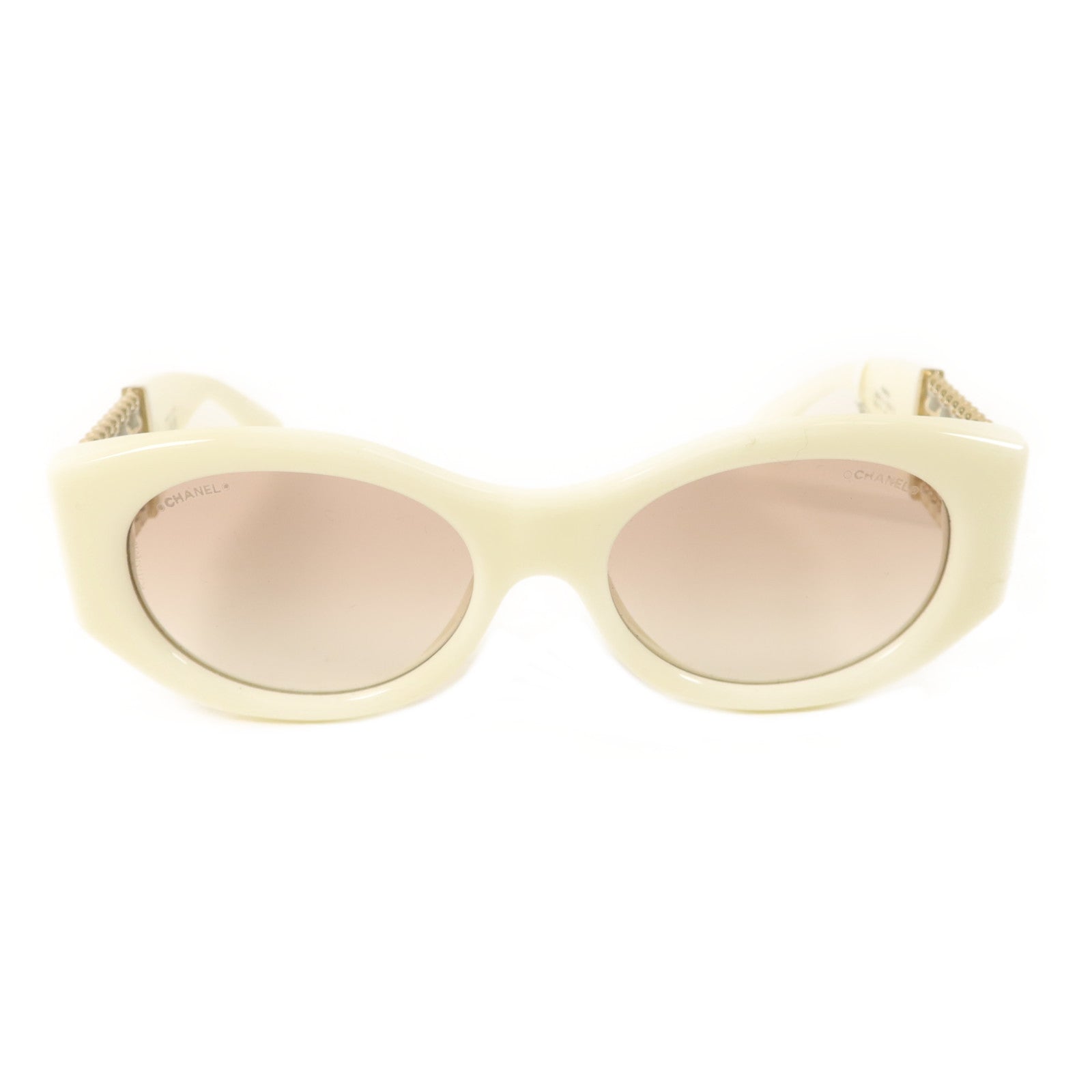 CHANEL PVC/金屬Oval Sunglasses太陽眼鏡