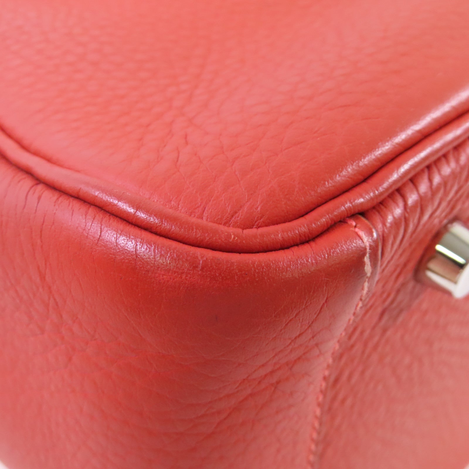 HERMES Clemence皮革Lindy 30 Shoulder Bag銀扣肩背袋9M Sanguine三文魚紅色/2R Rouge Pivoine牡丹紅色