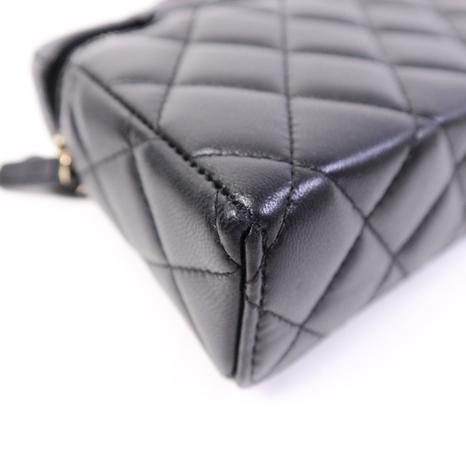 CHANEL 羊皮皮革Chain Shoulder手挽肩背兩用袋