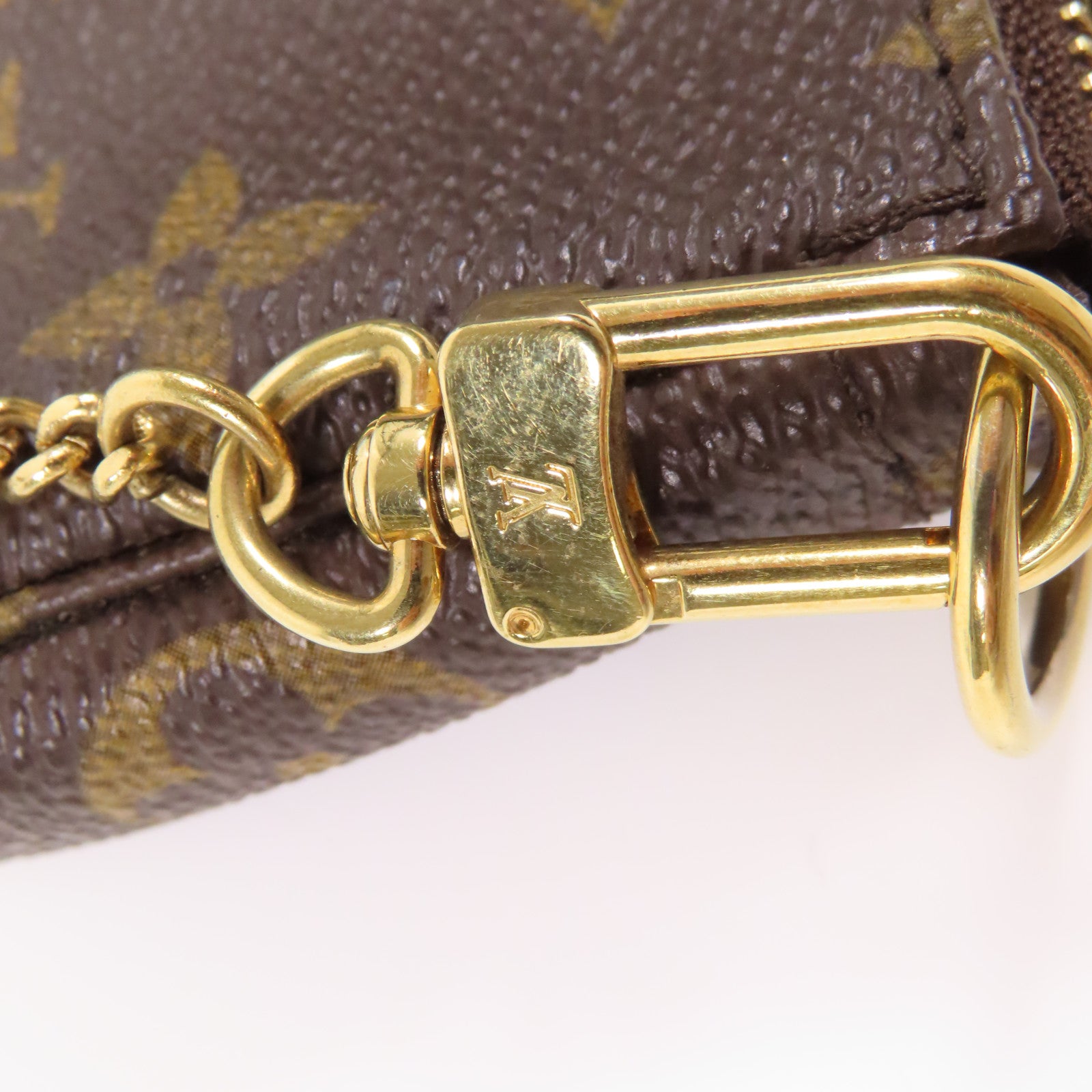 LOUIS VUITTON LV GHW Mini Pochette Accessoires Handbag M58009 Monogram Brown