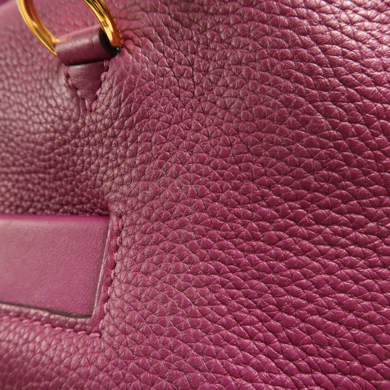 HERMES Clemence皮革24/24 29CM金扣手挽肩背兩用袋Anemone海葵紫色