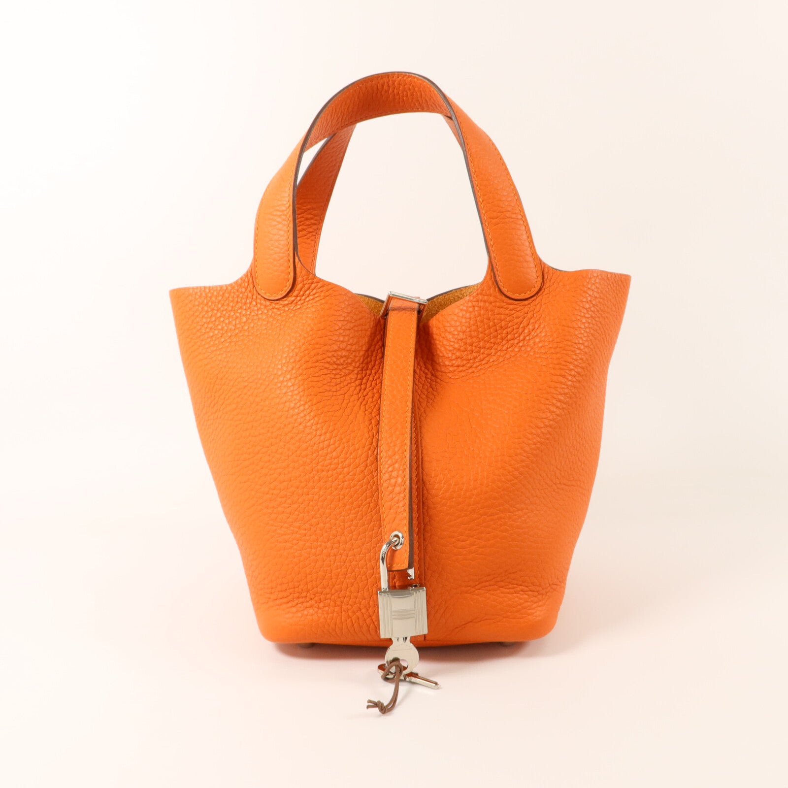 HERMES Clemence皮革Picotin PM手挽袋