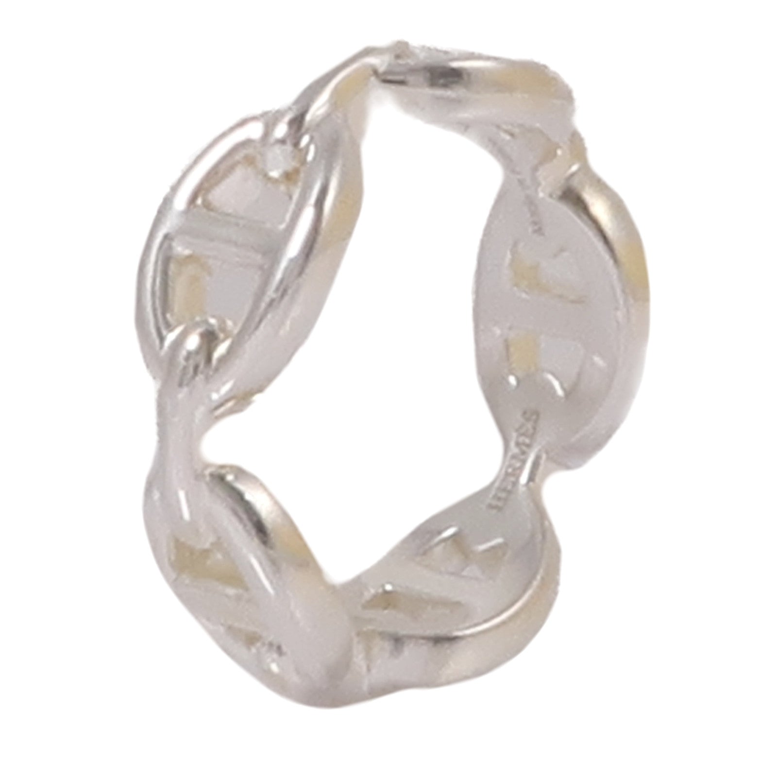 HERMES 925純銀Chaine d'ancre Enchainee Ring戒指Hermes#54/US#6.75