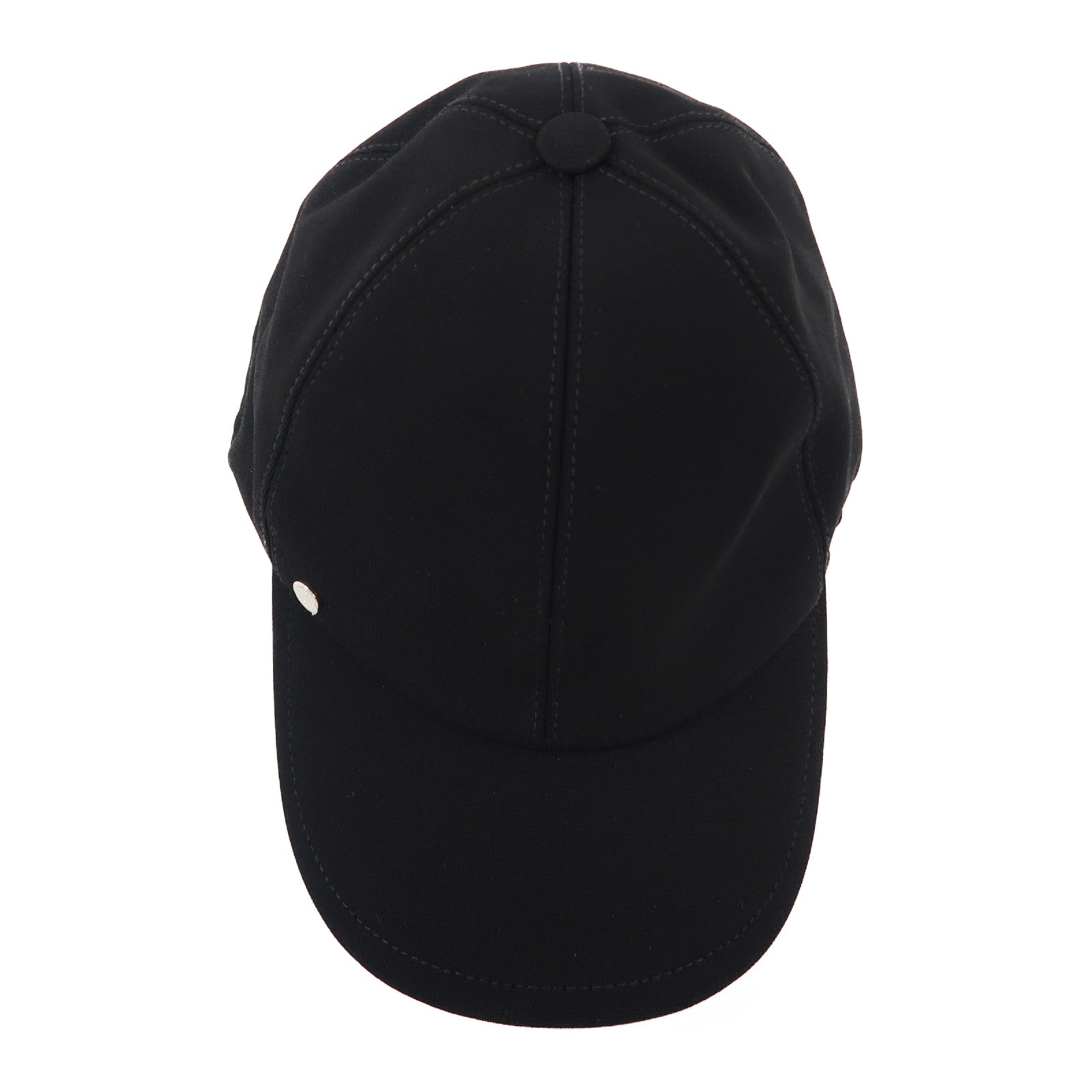 HERMES 棉布/絲質Tess Milano Cap Hat帽子#58黑色