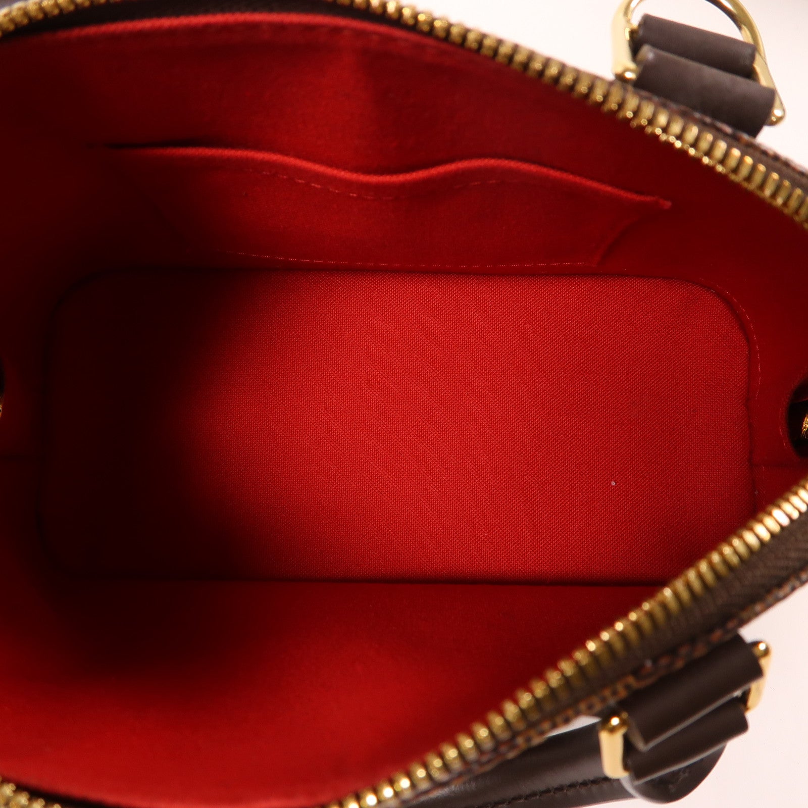 LOUIS VUITTON Damier Ebene Alma BB金扣手挽肩背兩用袋啡色