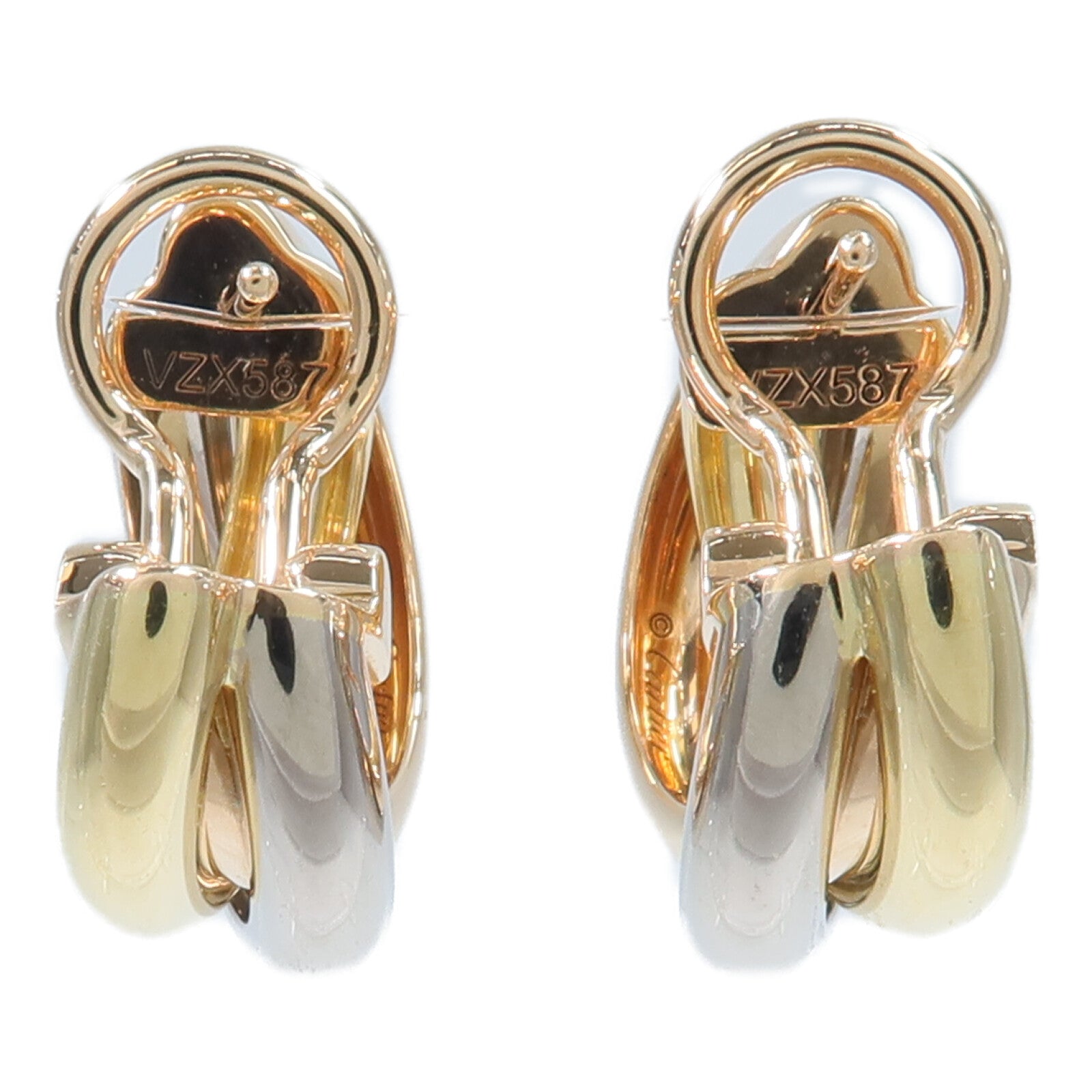 CARTIER 18K玫瑰金/黃金/白金Trinity Earrings耳環
