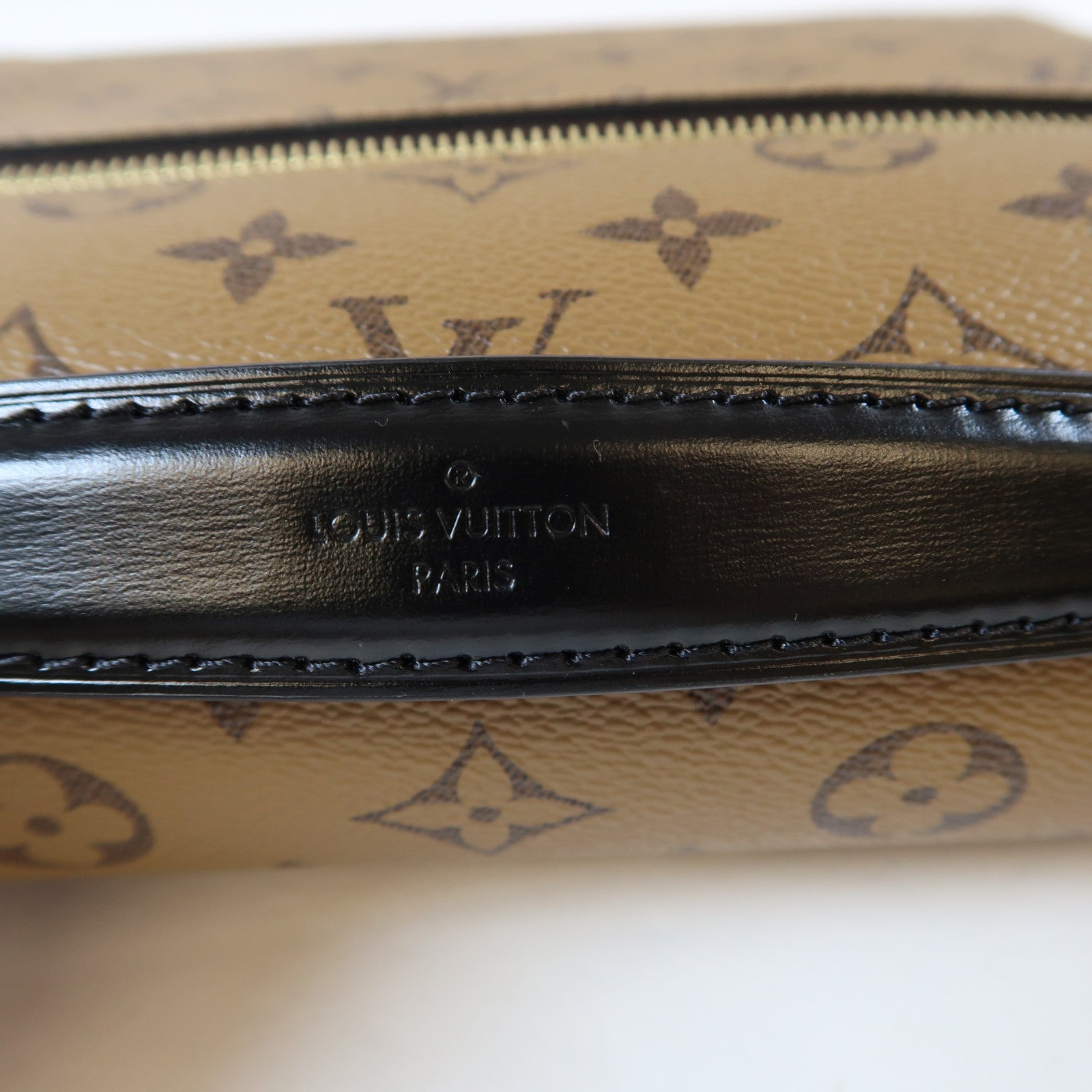 LOUIS VUITTON Monogram Reverse Pochette Métis金扣手挽肩背兩用袋啡色