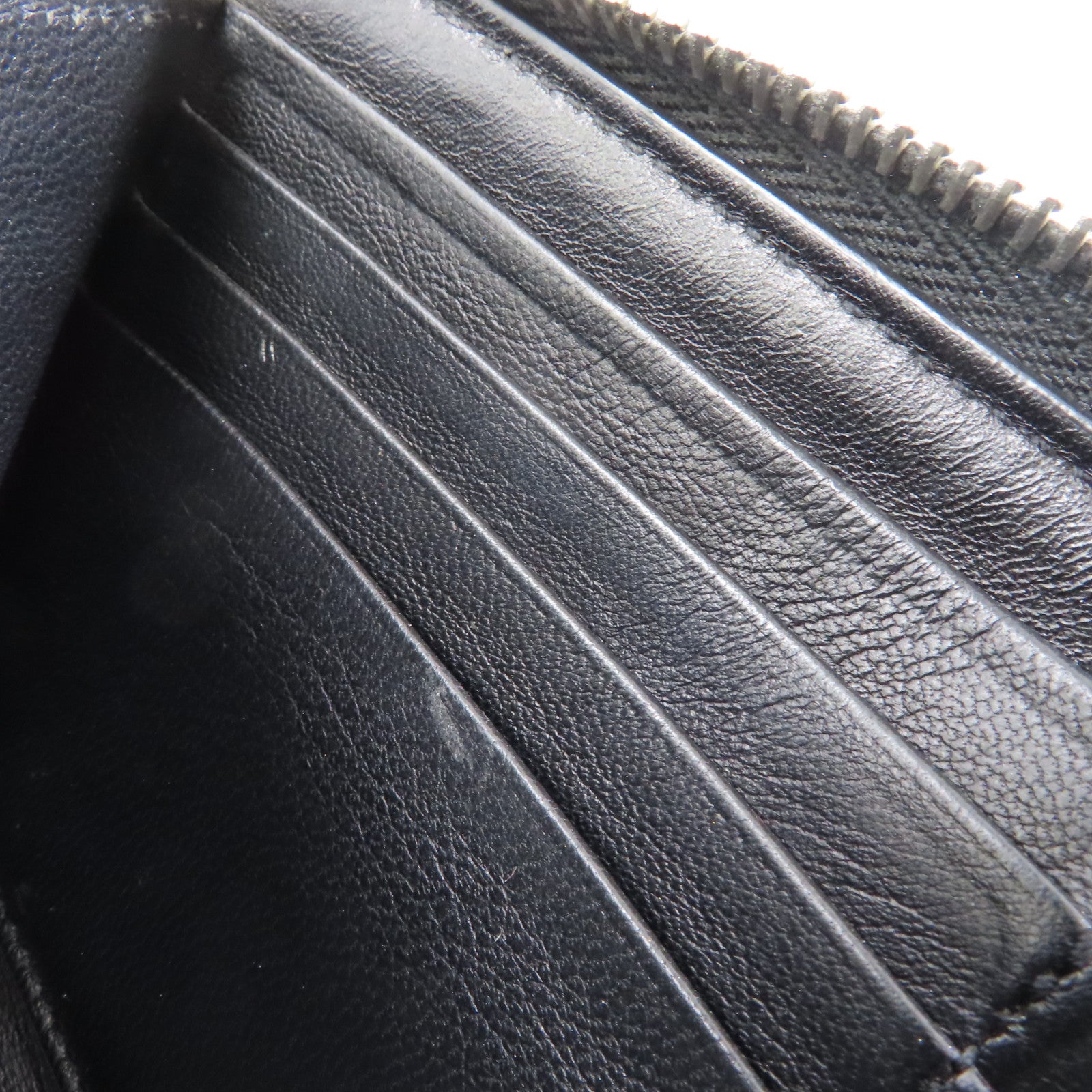 SAINT LAURENT 牛皮皮革Long Wallet銀扣長錢包黑色