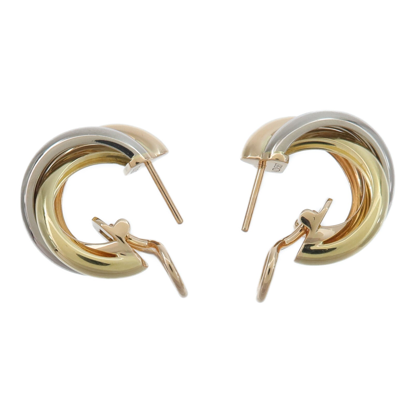 CARTIER 18K玫瑰金/黃金/白金Trinity Earrings耳環