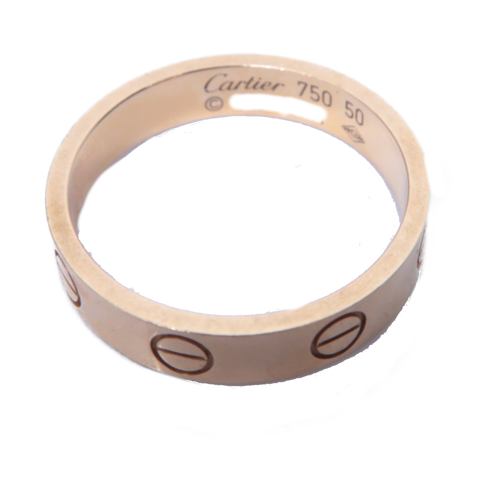 CARTIER 18K玫瑰金Wedding Ring戒指Cartier#50/US#5.25