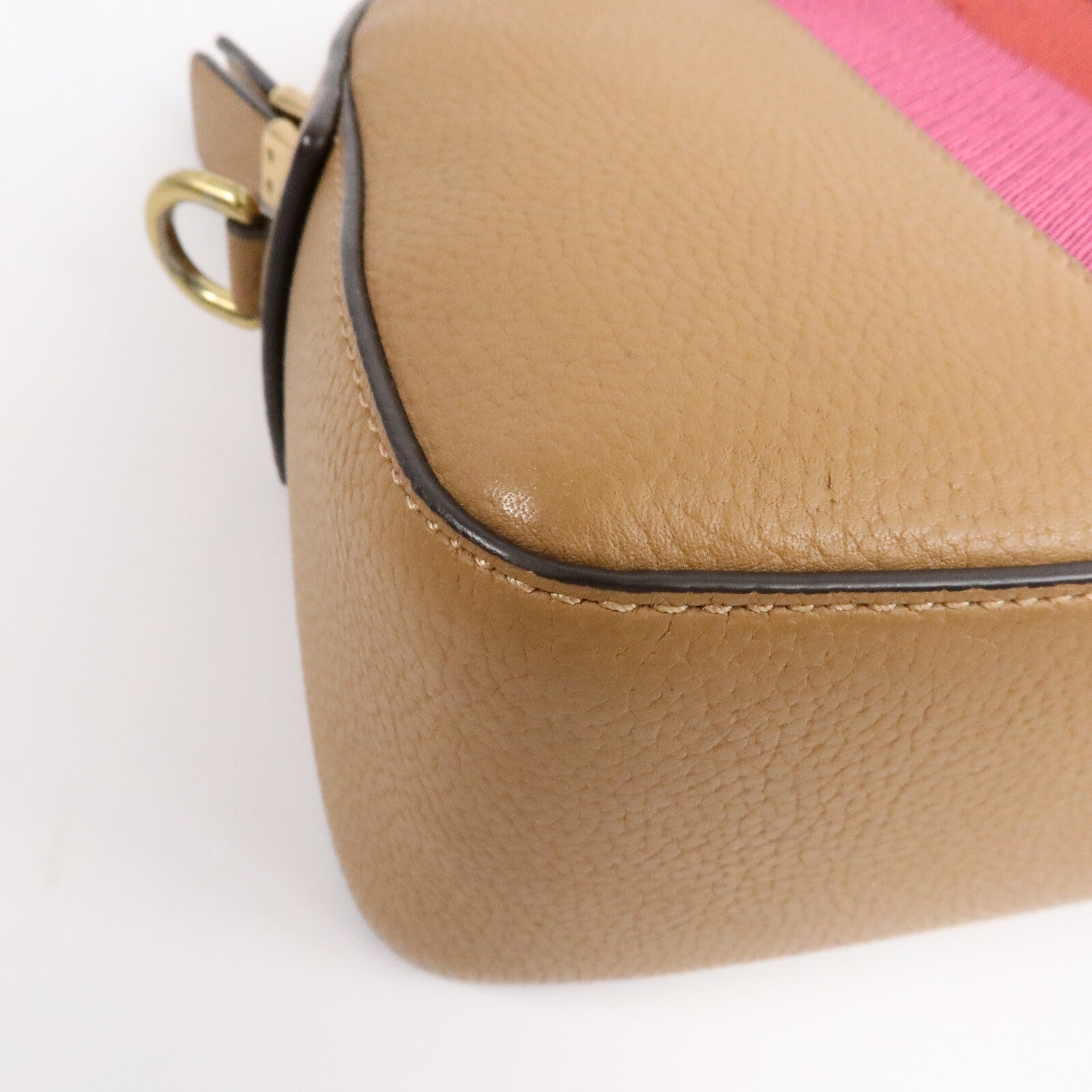 Kate Spade 皮革/提花織布Racing Stripe Addy Medium Dome肩背袋