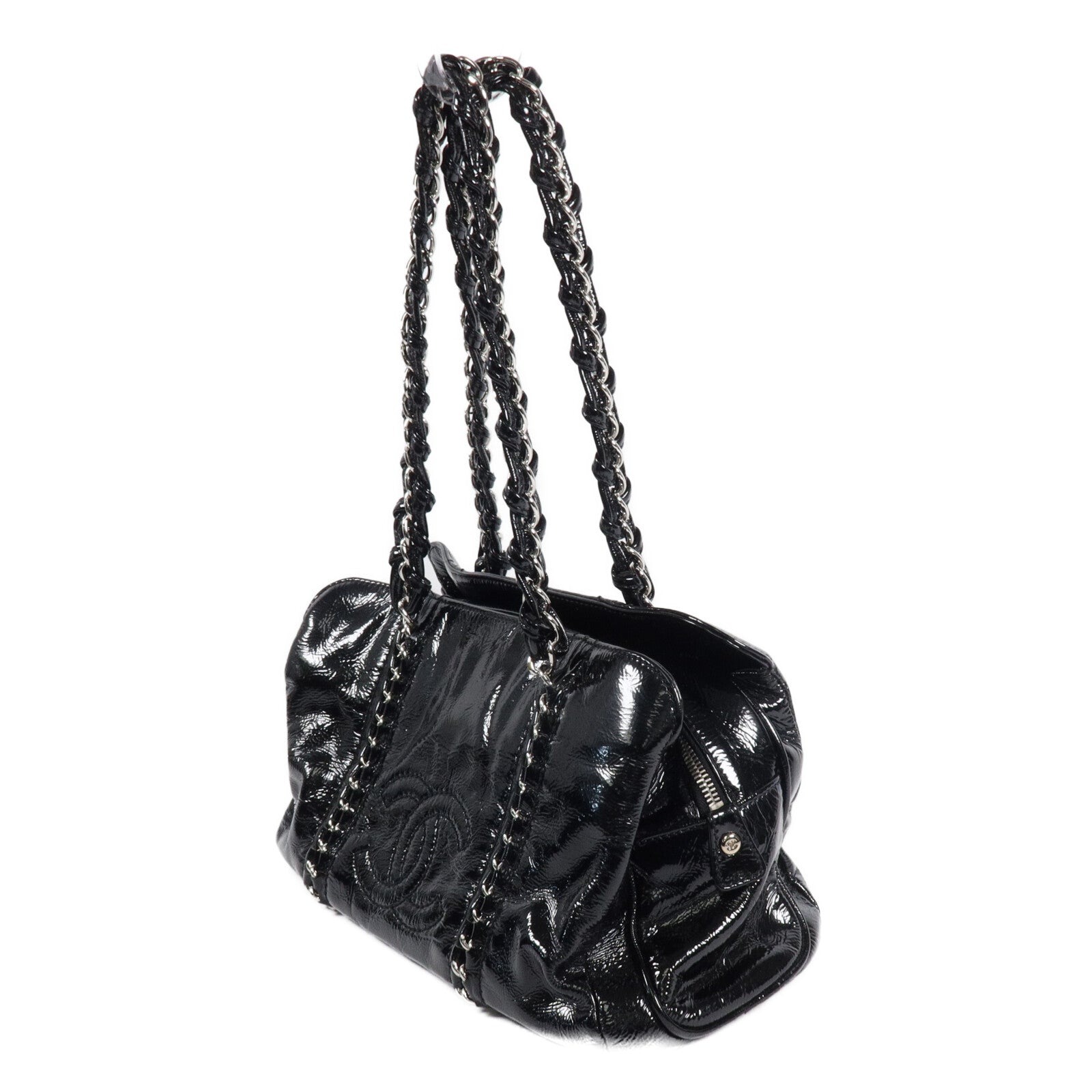 CHANEL 漆皮皮革Luxe Ligne Tote Bag肩背袋/手挽袋
